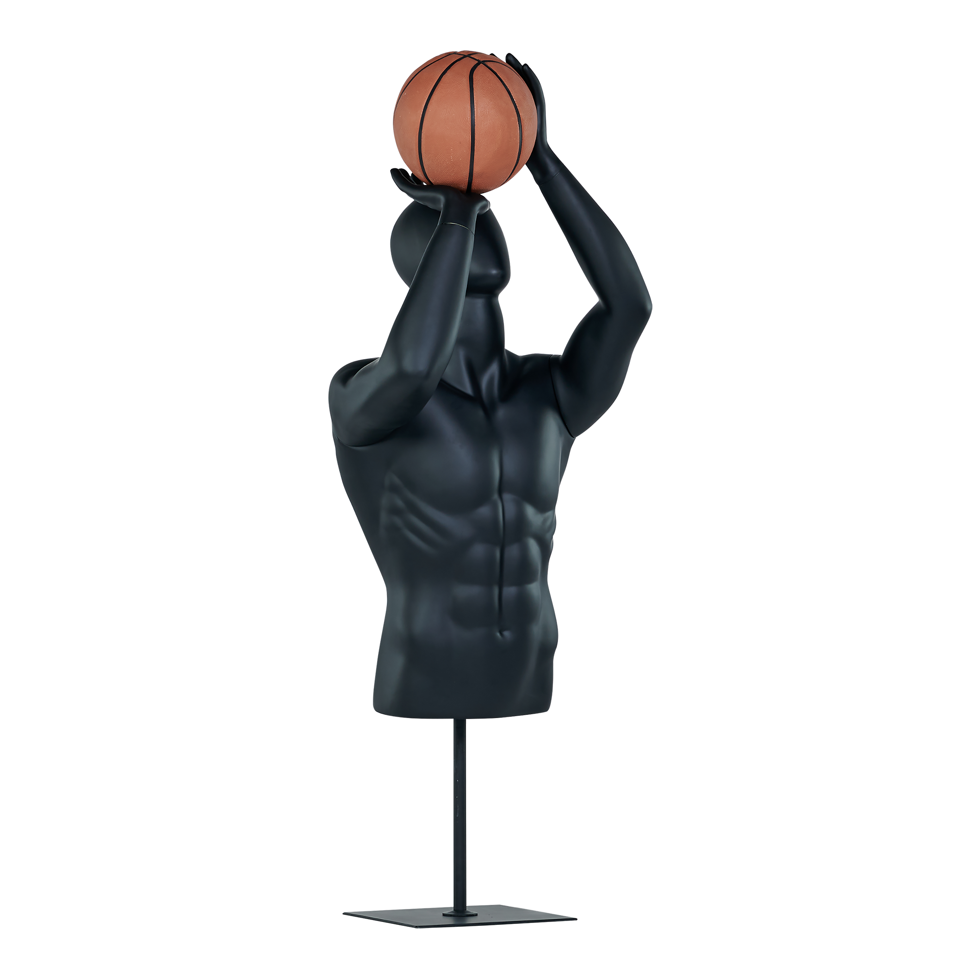 Male Half Body Shot Basketball Mannequin Torso Full Back