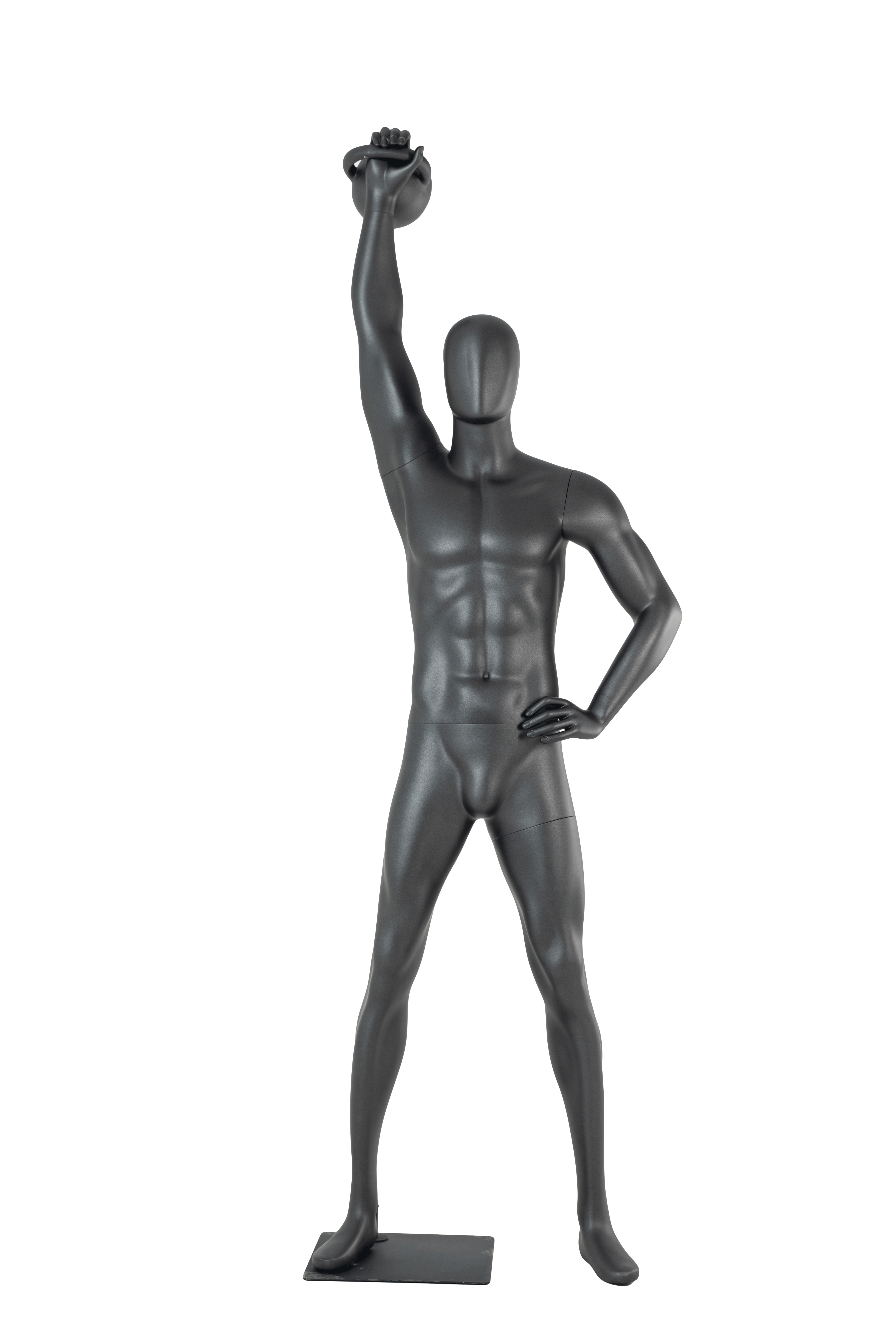 Moški kettleball dvigovalni manekenka