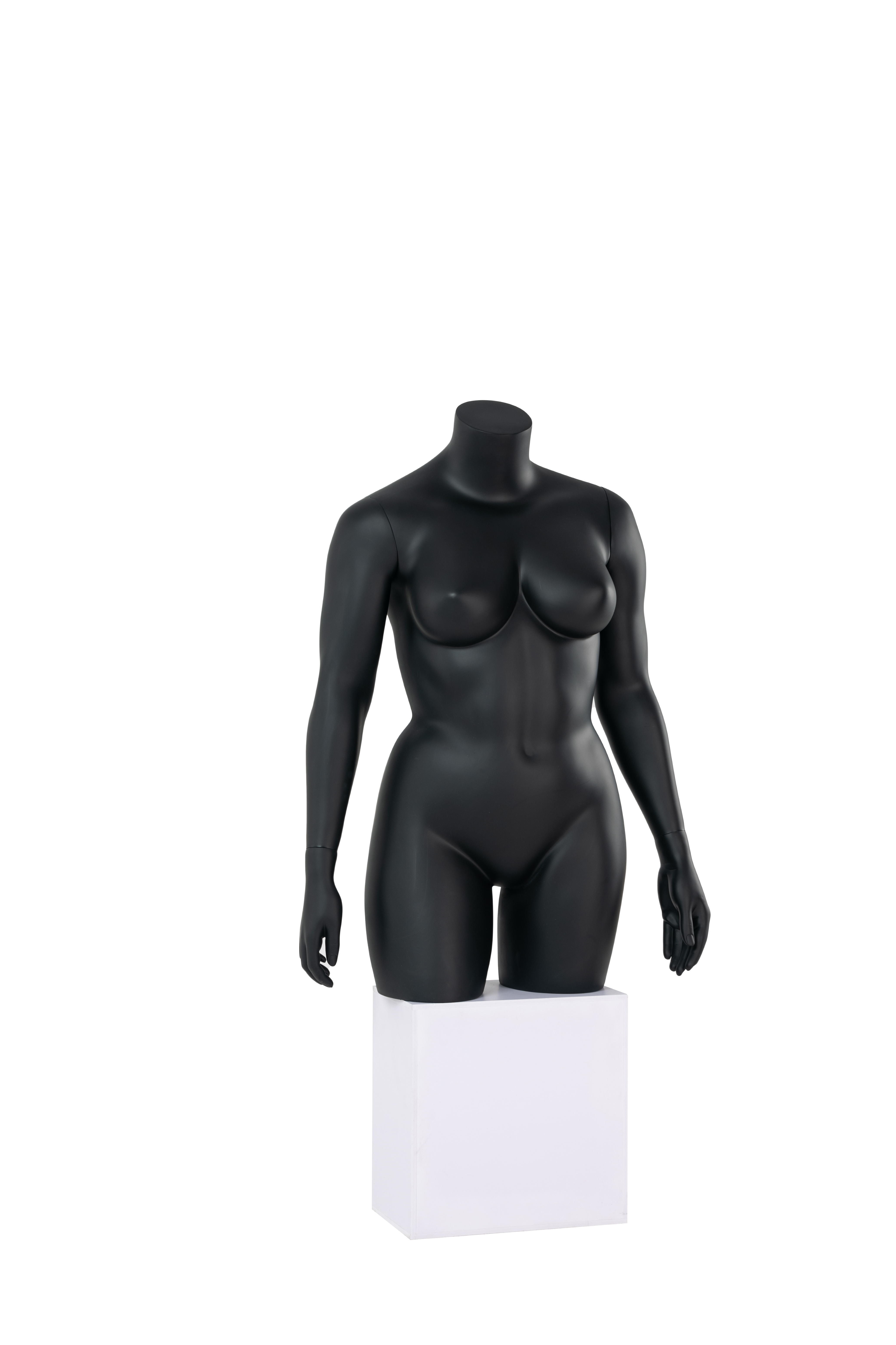 Plus Size Female Half Body Mannequin with Relaxed Arms