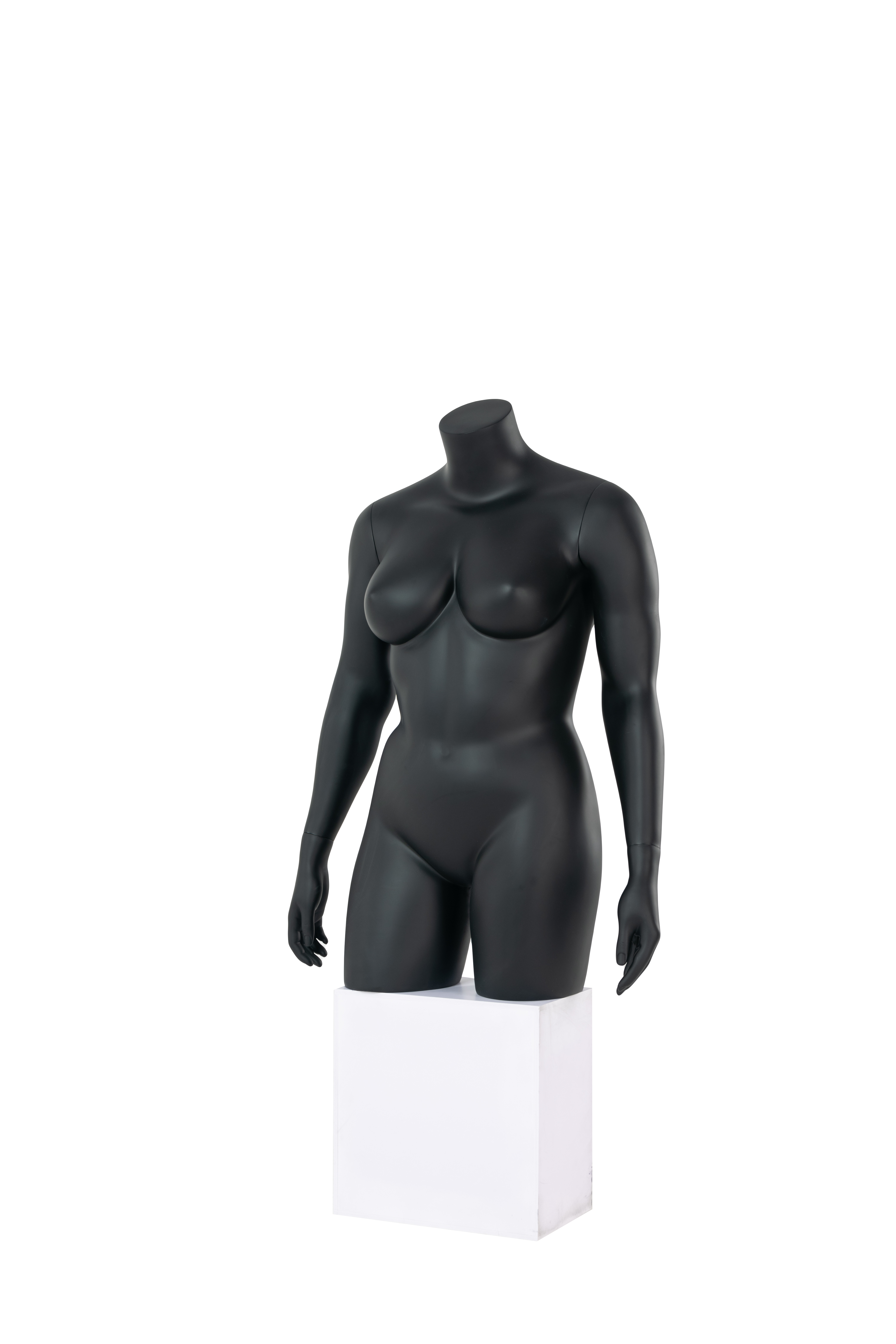 Plus Size Female Half Body Mannequin with Relaxed Arms
