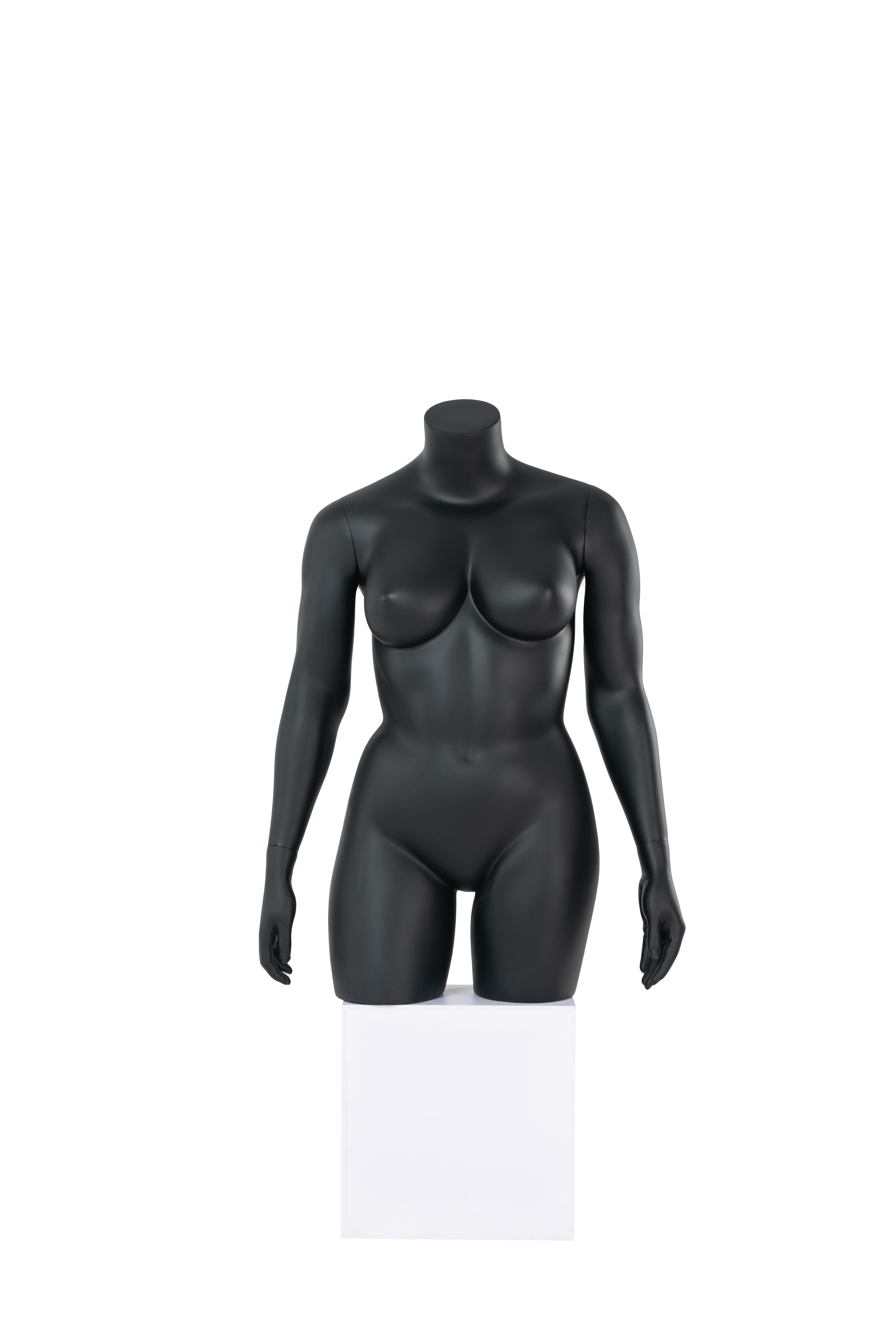 Mannequin femme demi-corps grande taille avec bras détendus