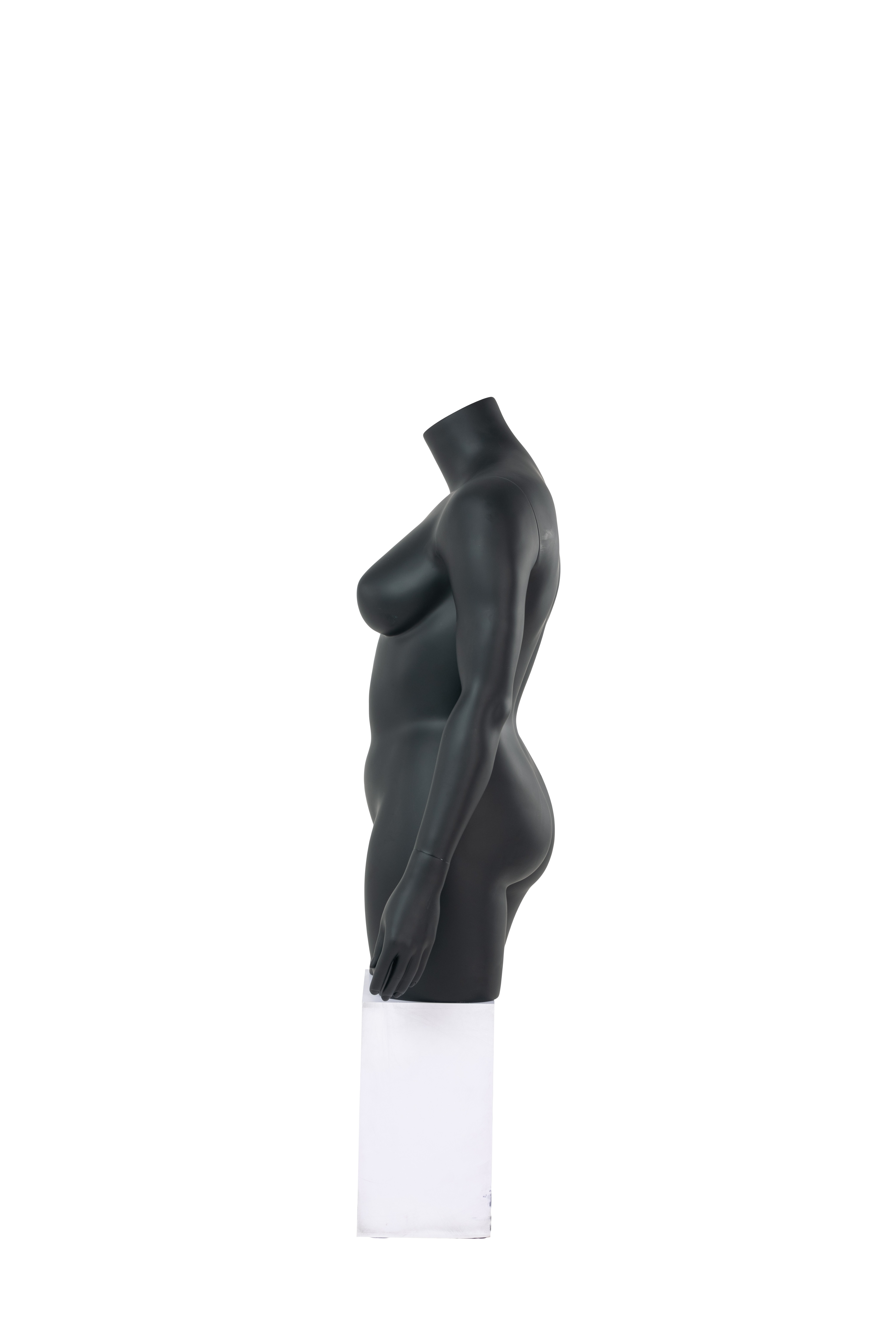 Plus Size Female Half Body Mannequin with Relaxed Arms