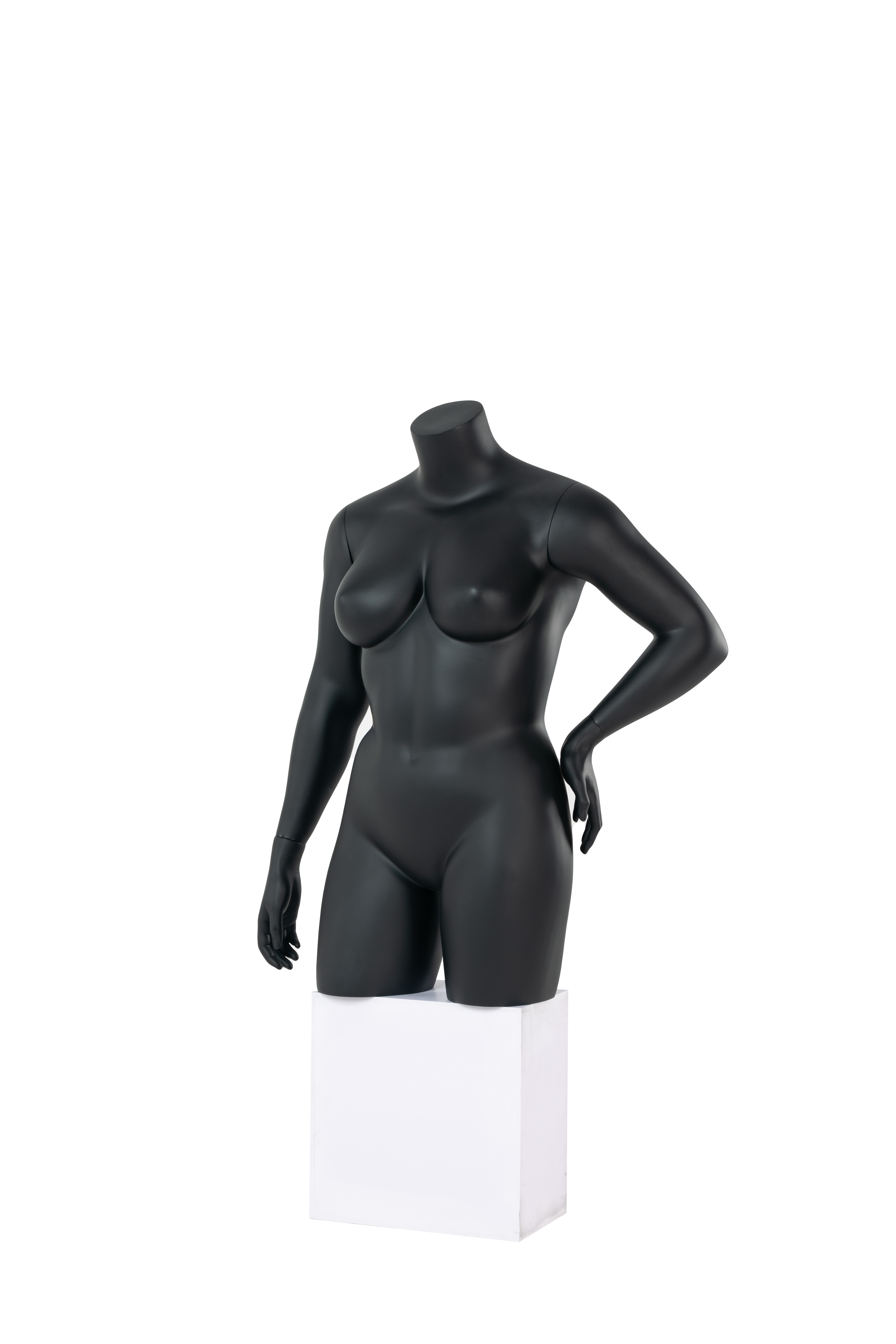 Plus Size Female Half Body Mannequin with One Hand on Hip