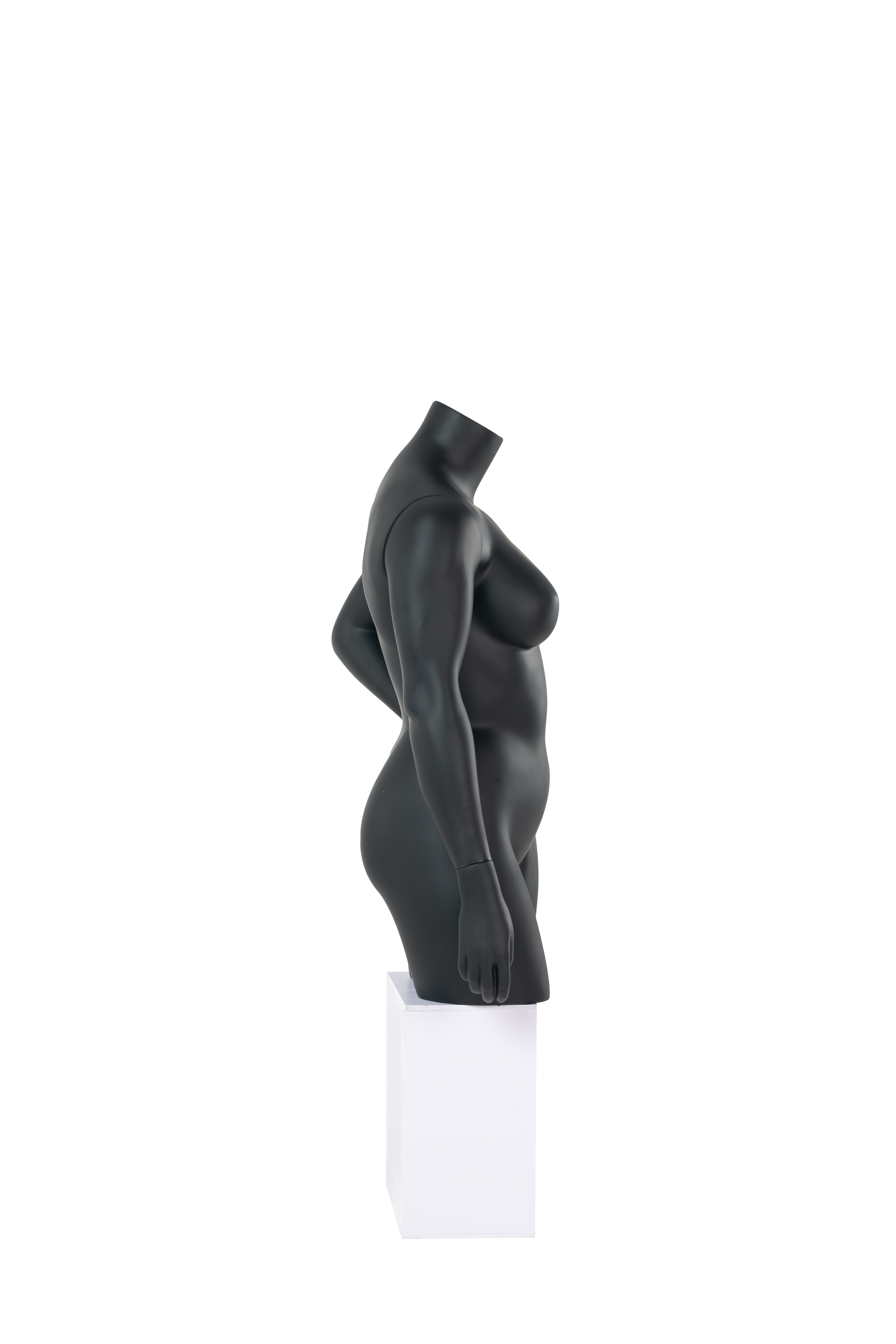 Plus Size Female Half Body Mannequin with One Hand on Hip