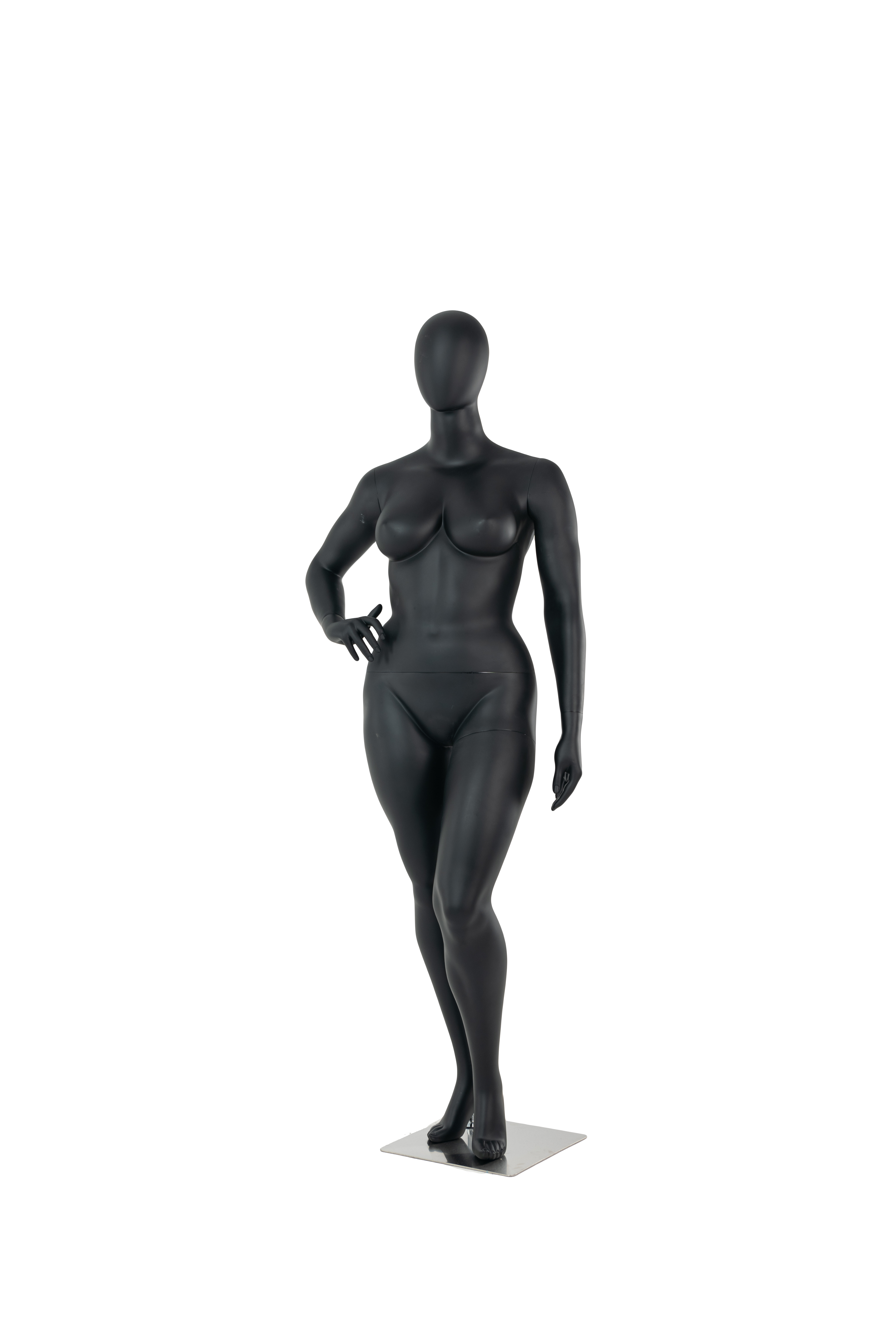 Plus Size Full Body Female Mannequin with One Hand on Hip