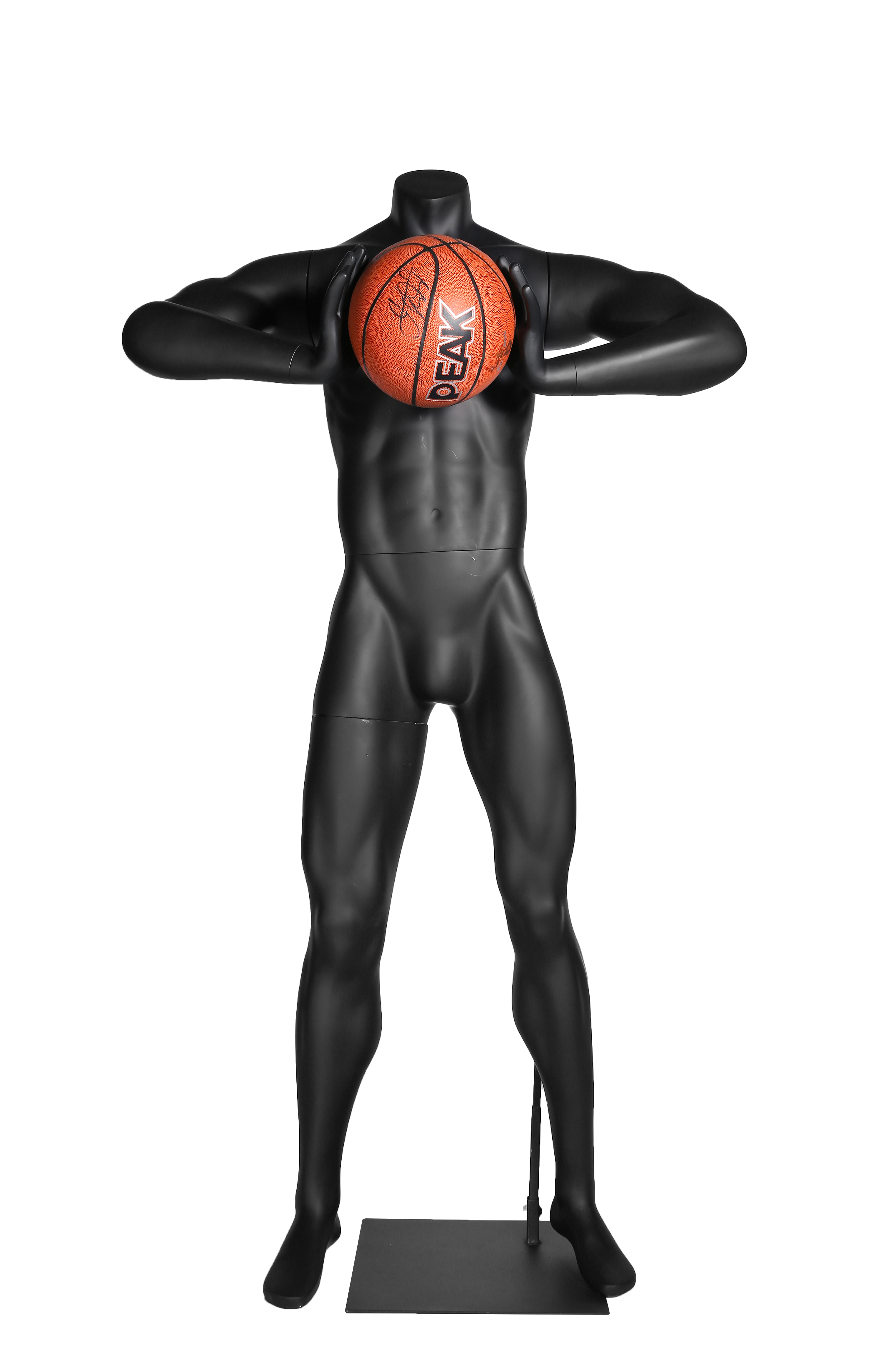 Male Basketball Holding Mannequins