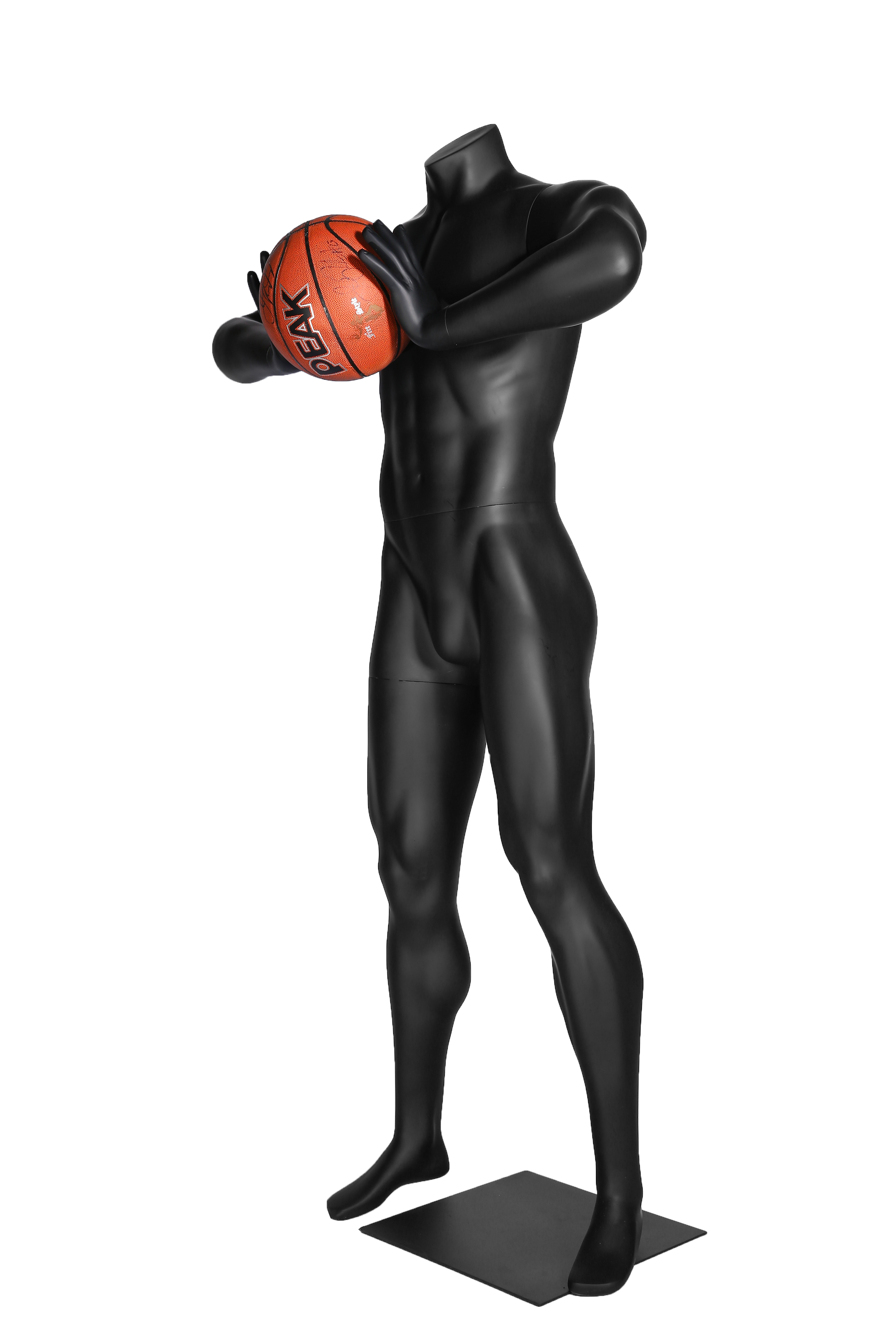 Male Basketball Holding Mannequins