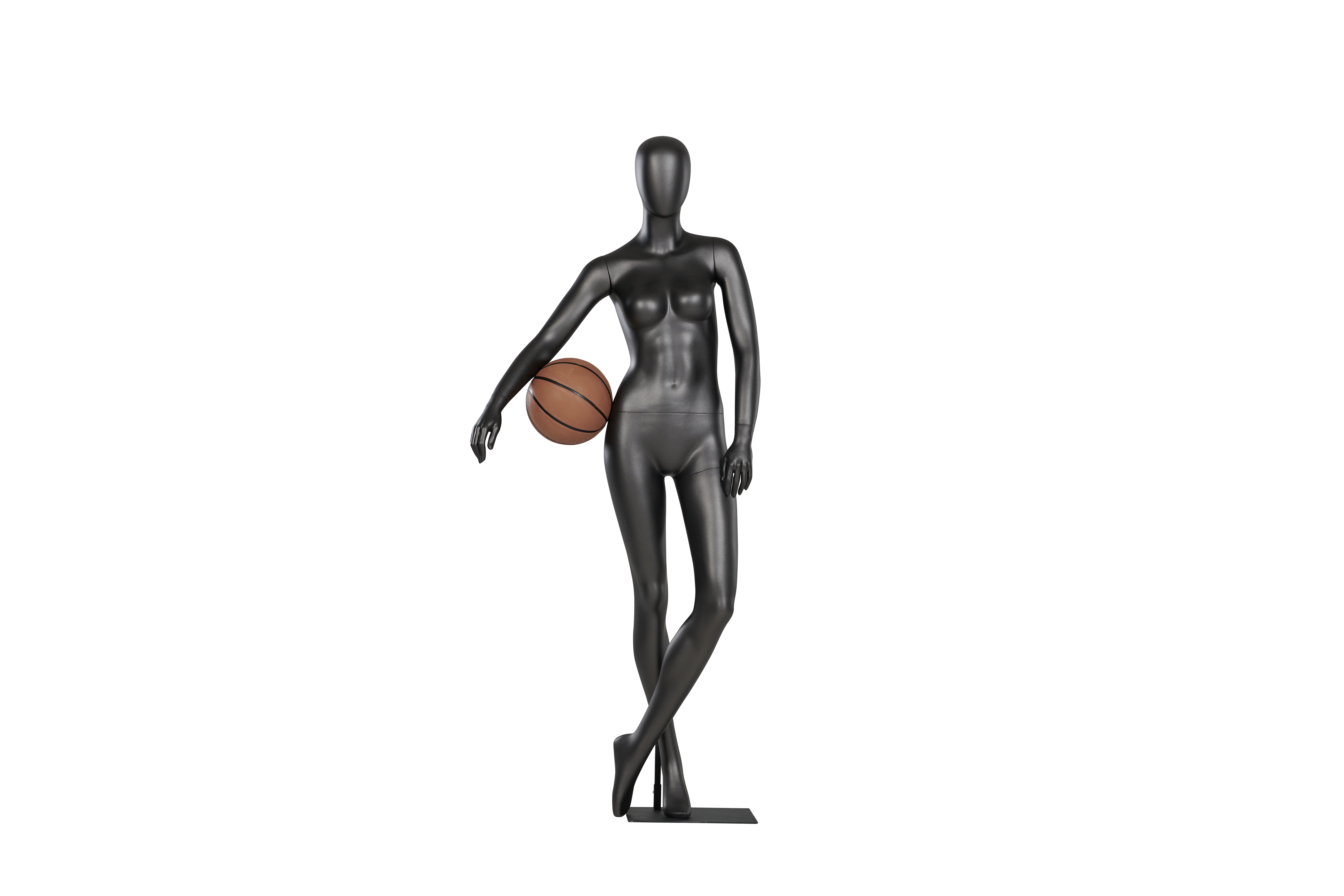 Female Casual Standing Mannequin with Basketball Pose