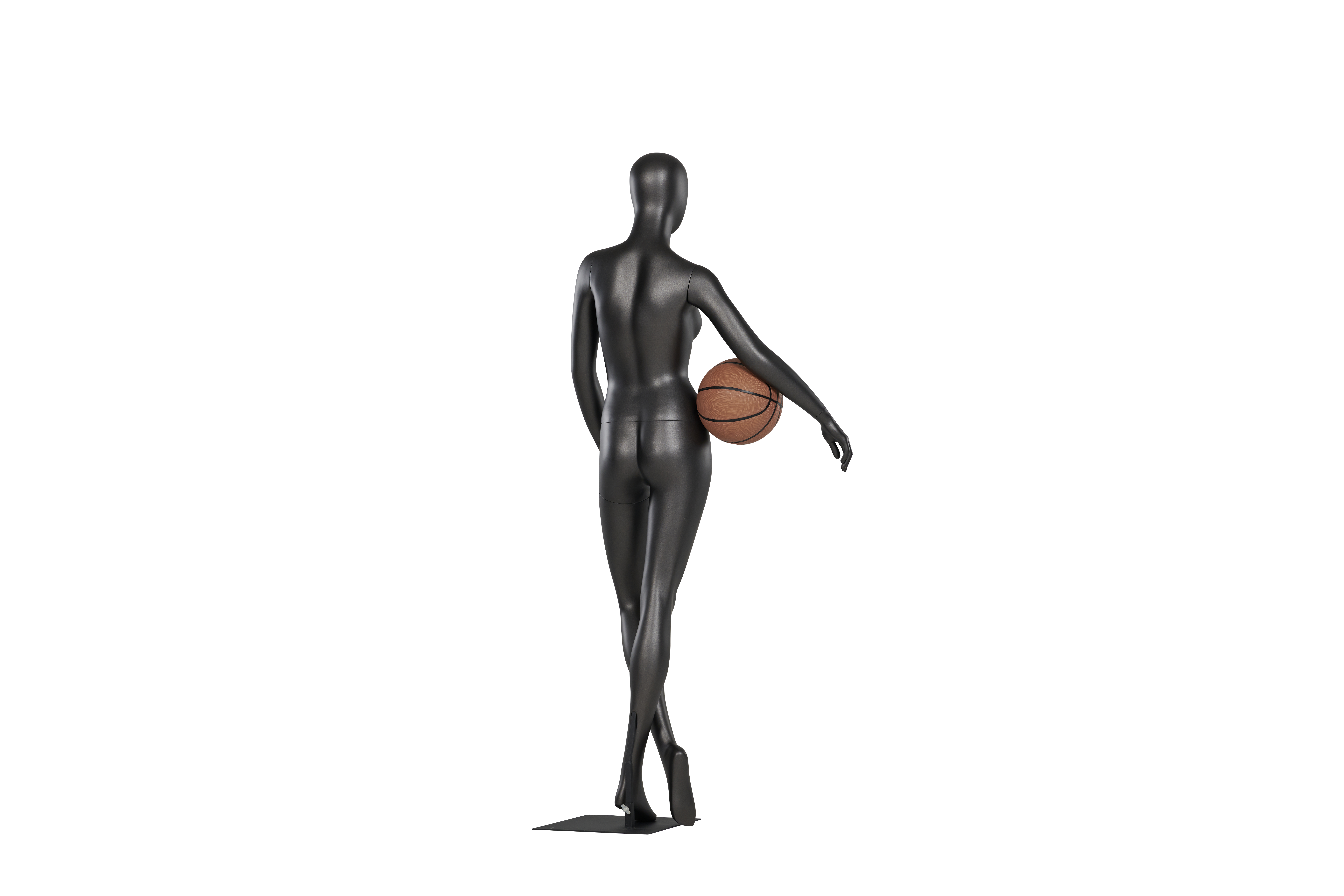 Female Casual Standing Mannequin with Basketball Pose