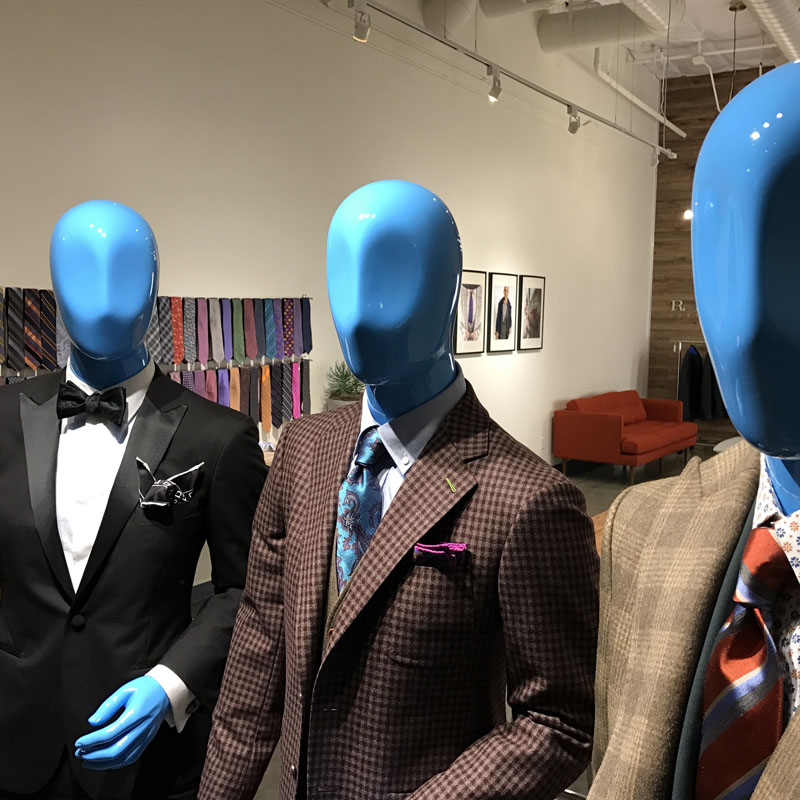 Tailored Elegance Meets Bold Visual Merchandising