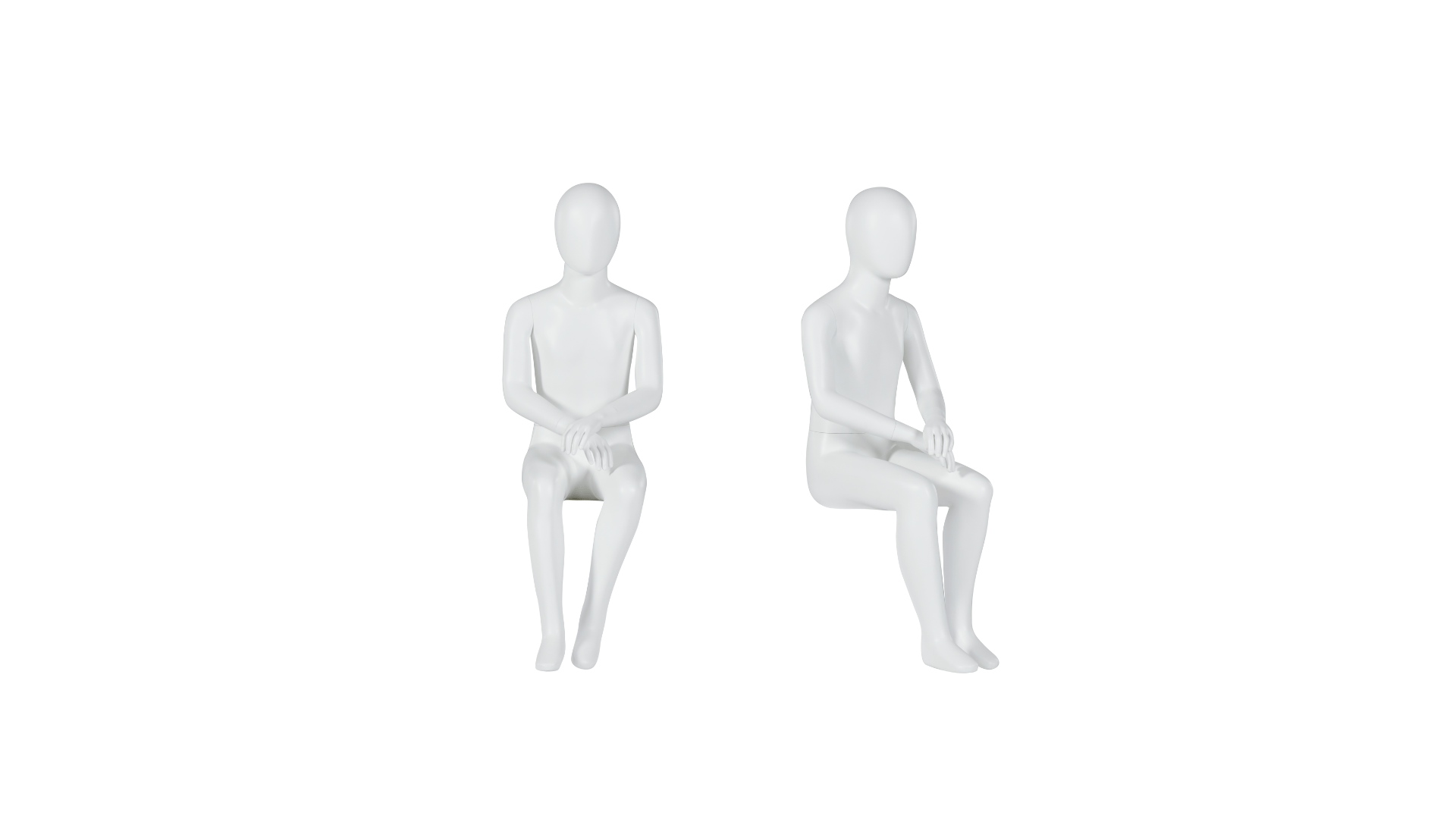sitting child mannequin