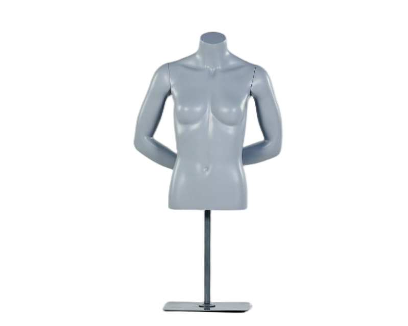 Mannequin de torse féminin mains derrière le dos