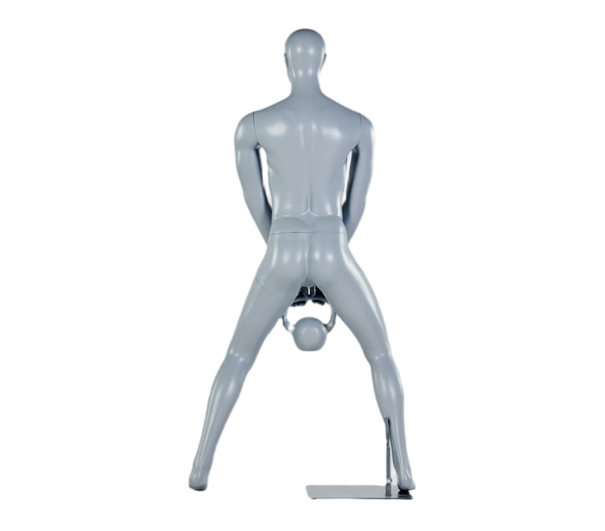 Manichino maschile che solleva kettlebell