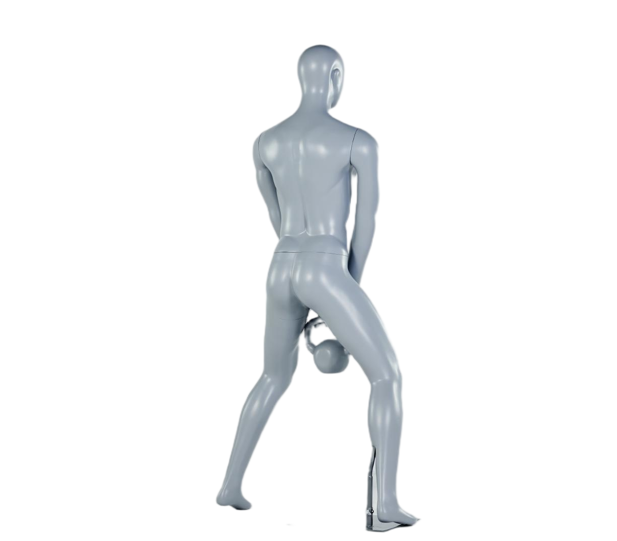 Manichino maschile che solleva kettlebell