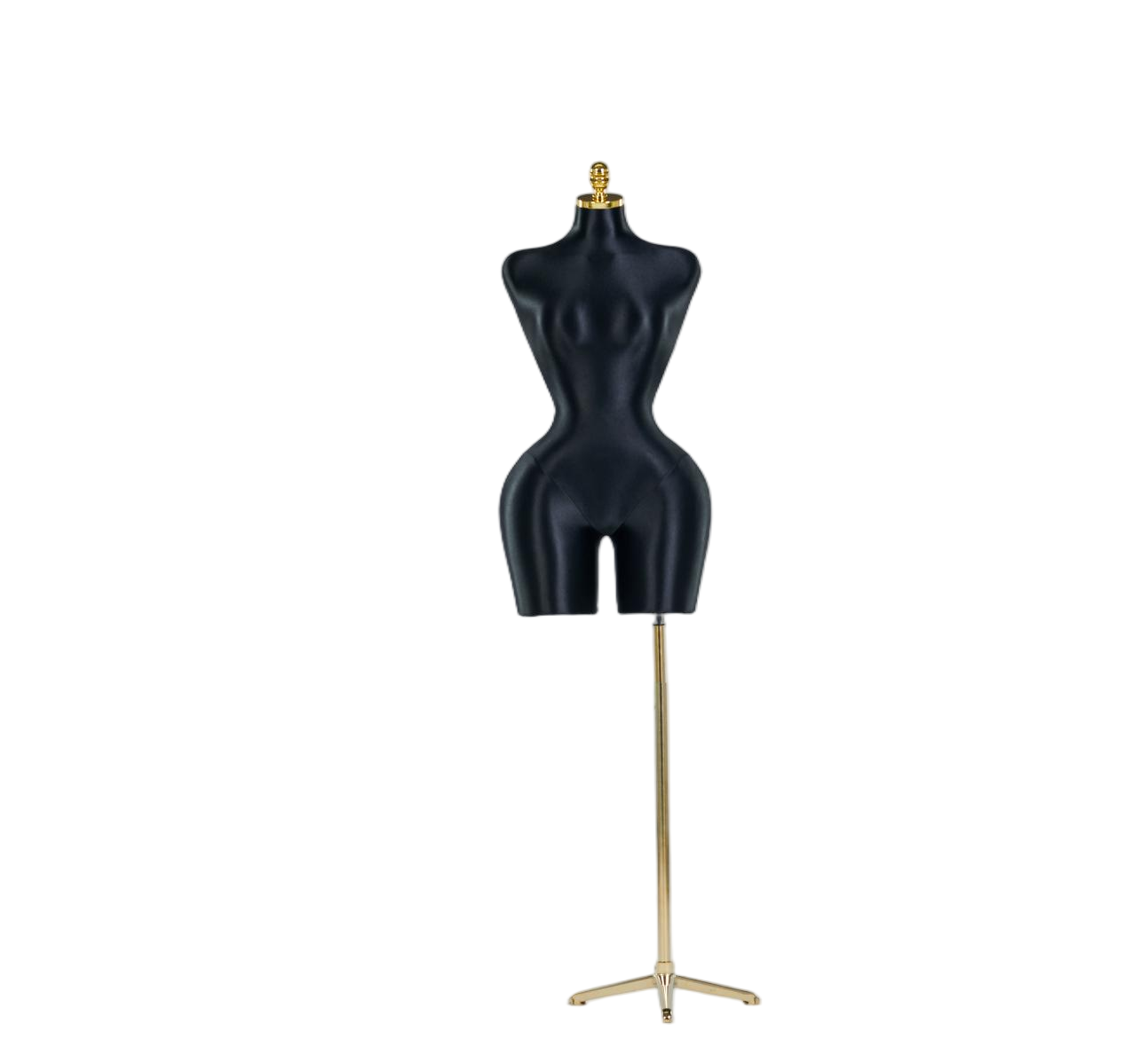 Maniquí de exhibición de medio cuerpo femenino negro