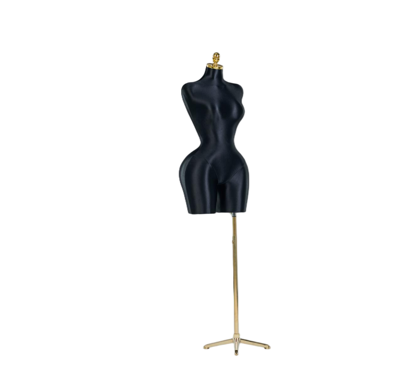 Maniquí de exhibición de medio cuerpo femenino negro