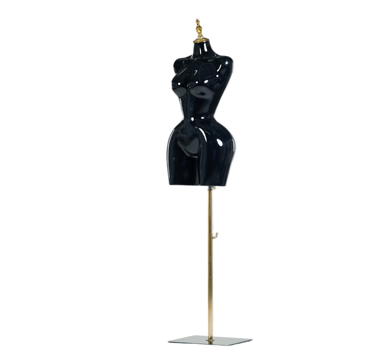 Manequim feminino preto de meio corpo