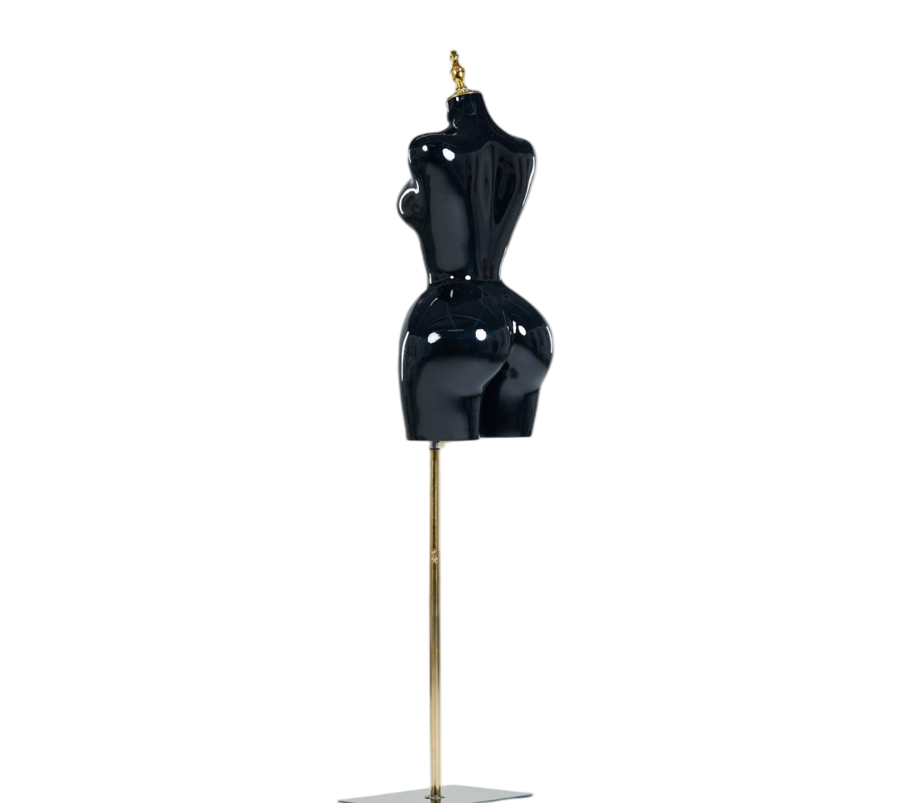 Manequim feminino preto de meio corpo