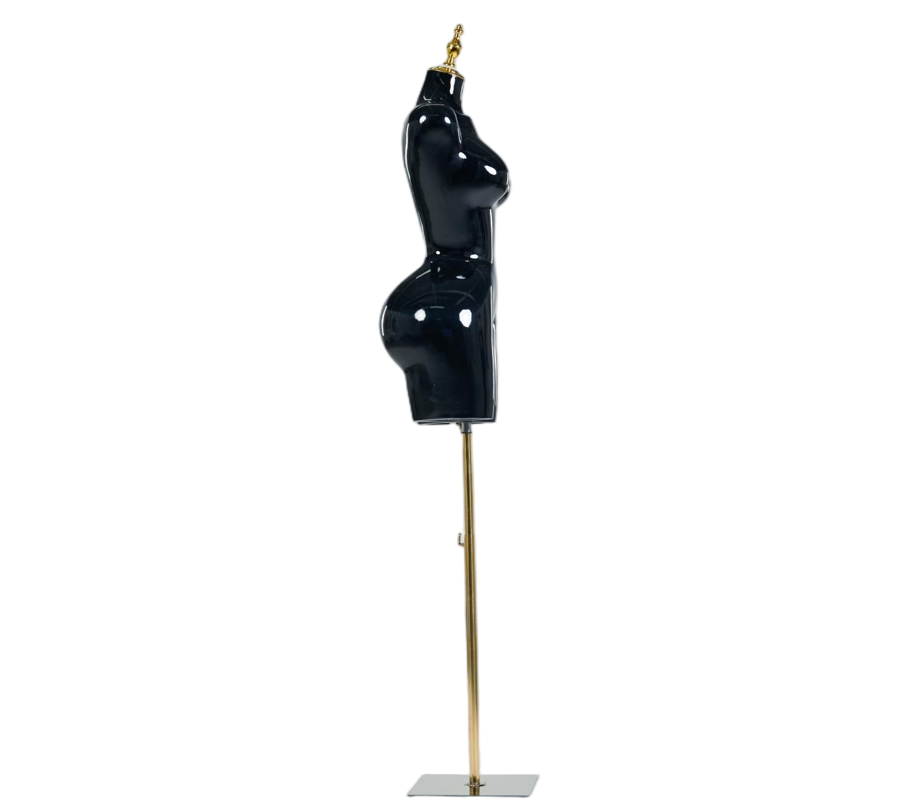 Manequim feminino preto de meio corpo