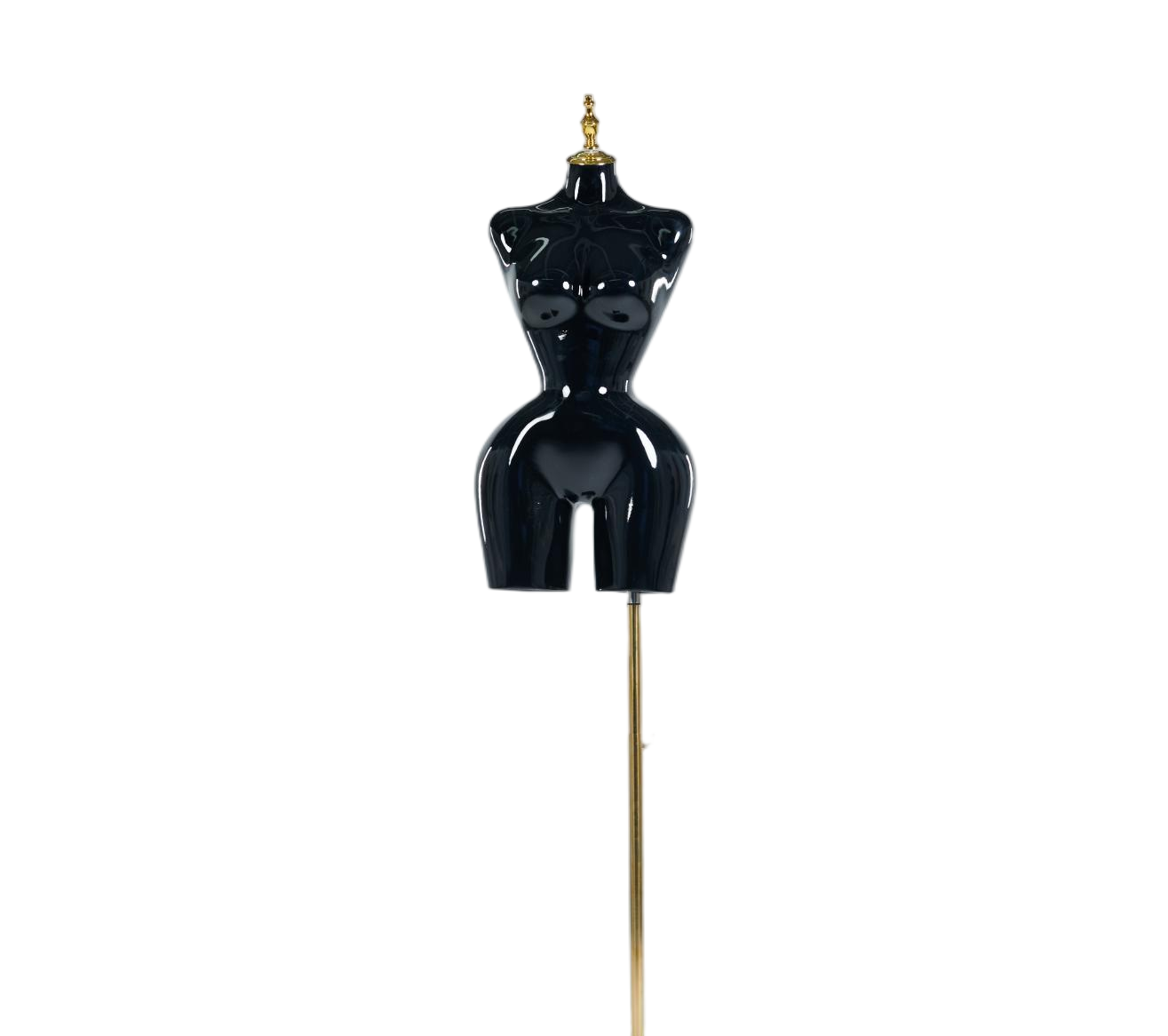Manequim feminino preto de meio corpo