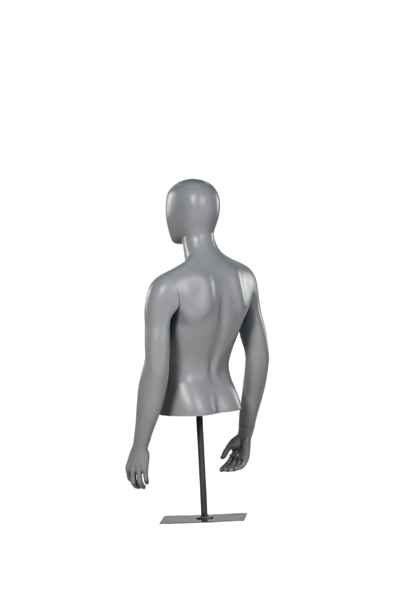 Manequim masculino de meio corpo com braços