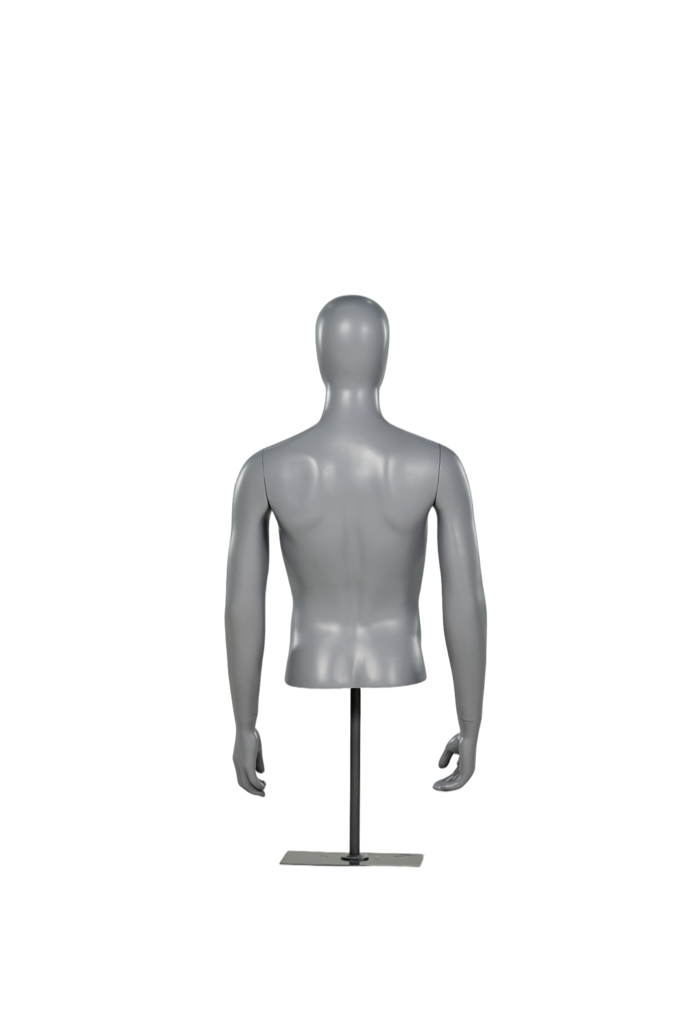 Manequim masculino de meio corpo com braços