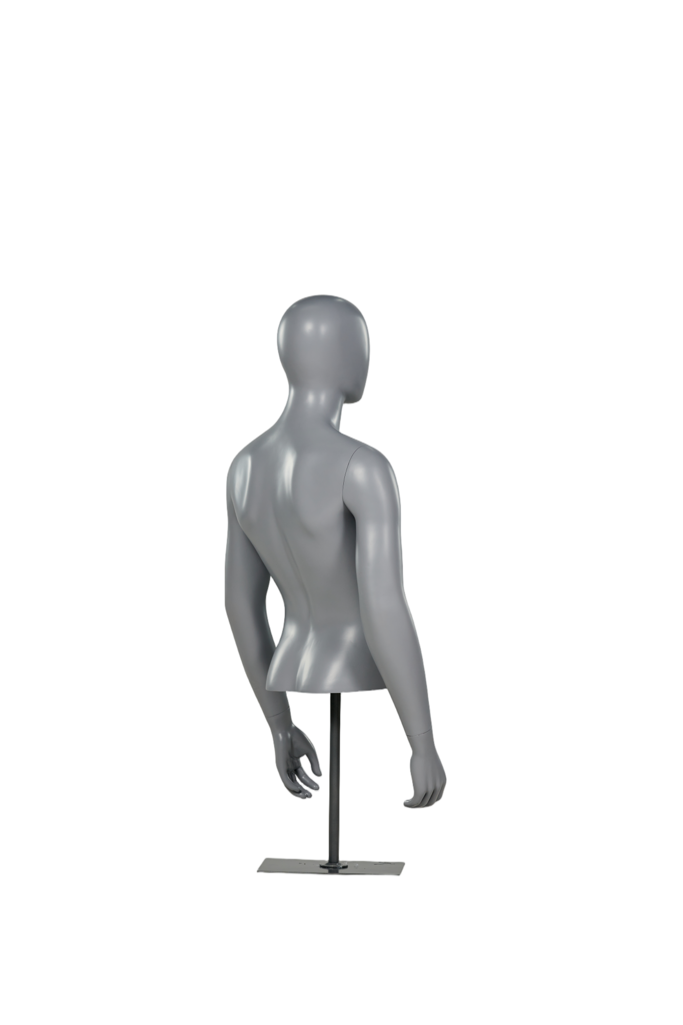 Manequim masculino de meio corpo com braços