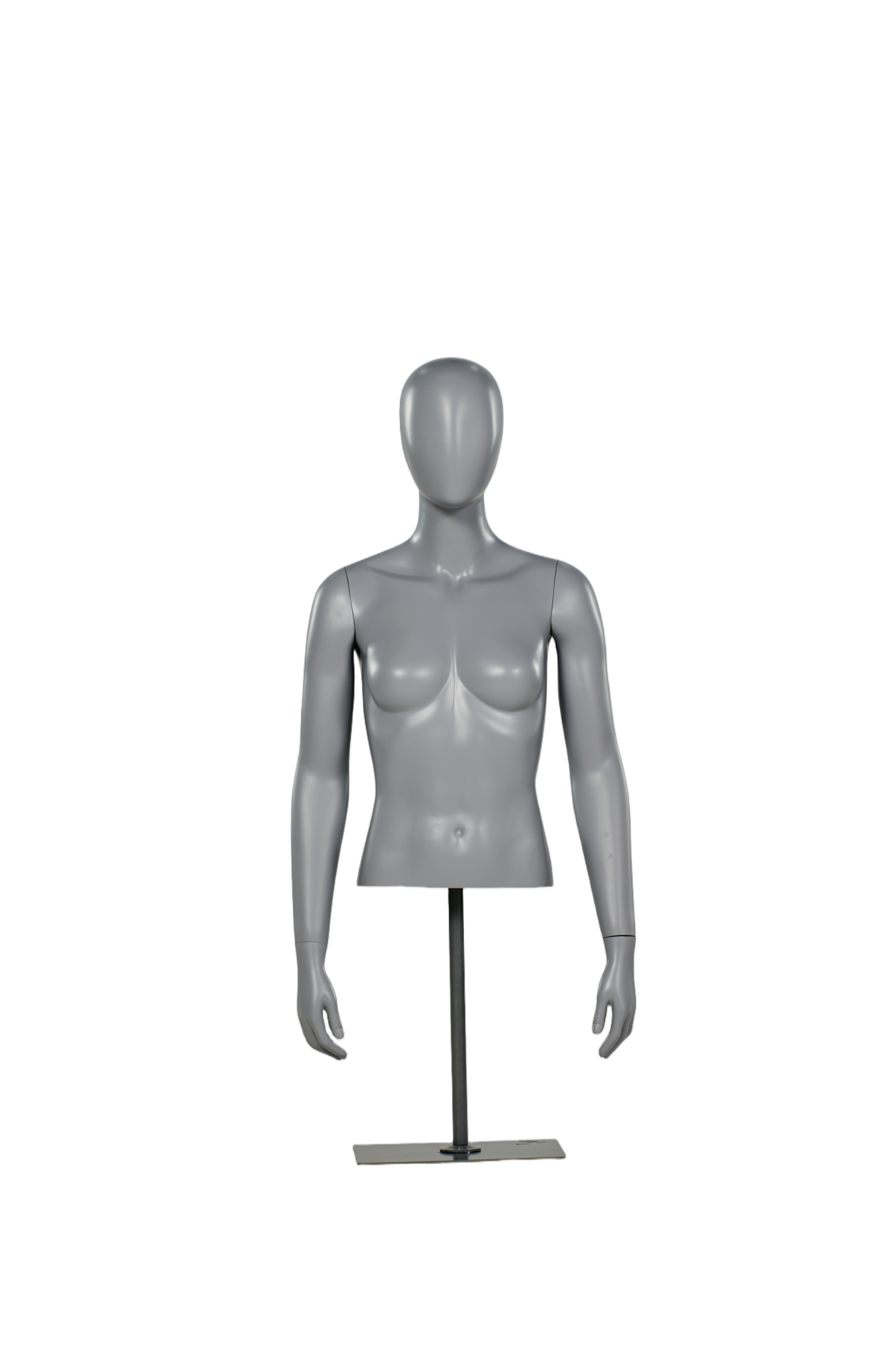 Manequim feminino de meio corpo com braços
