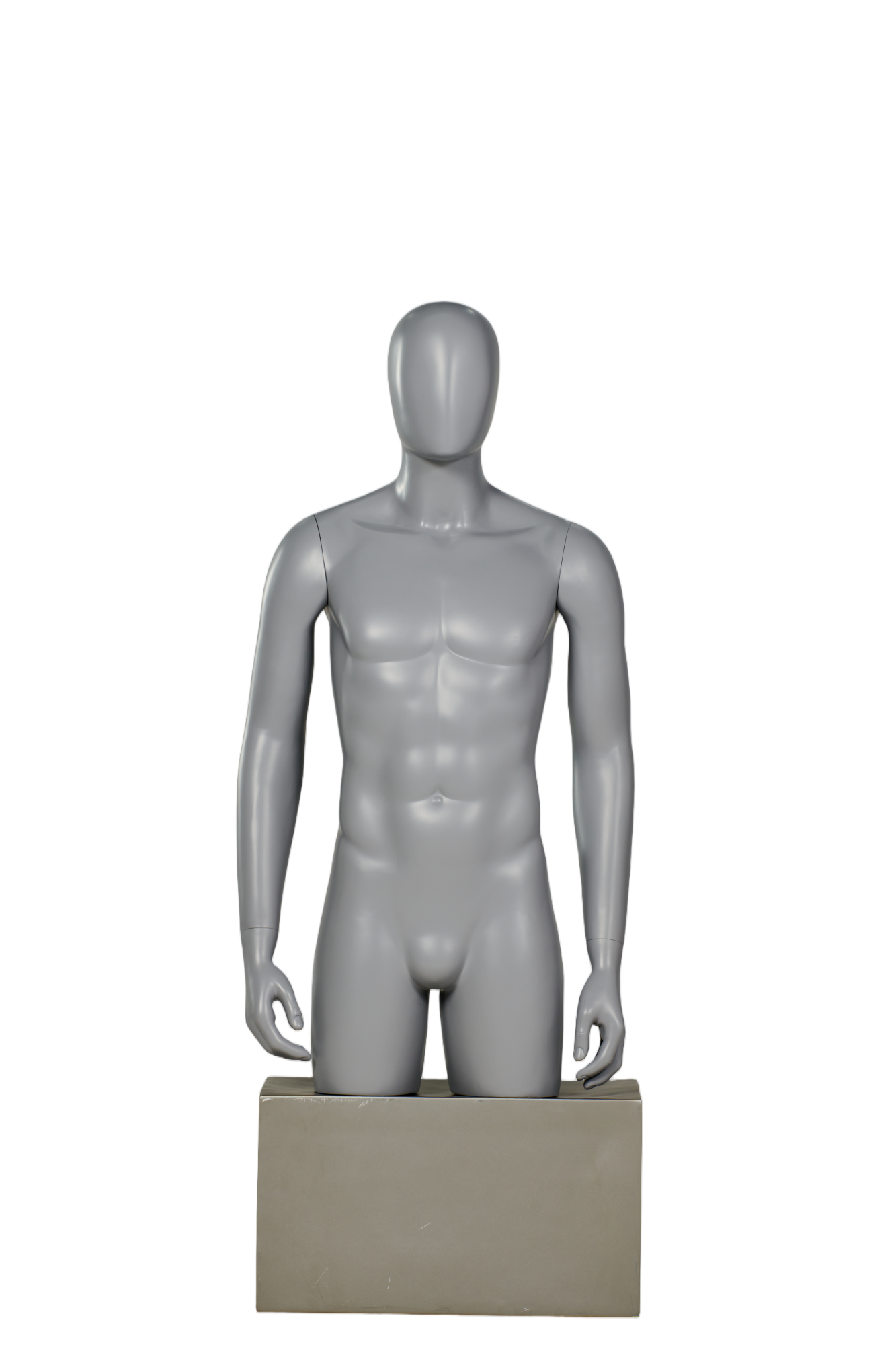 Manequim masculino com parte superior do corpo e braços