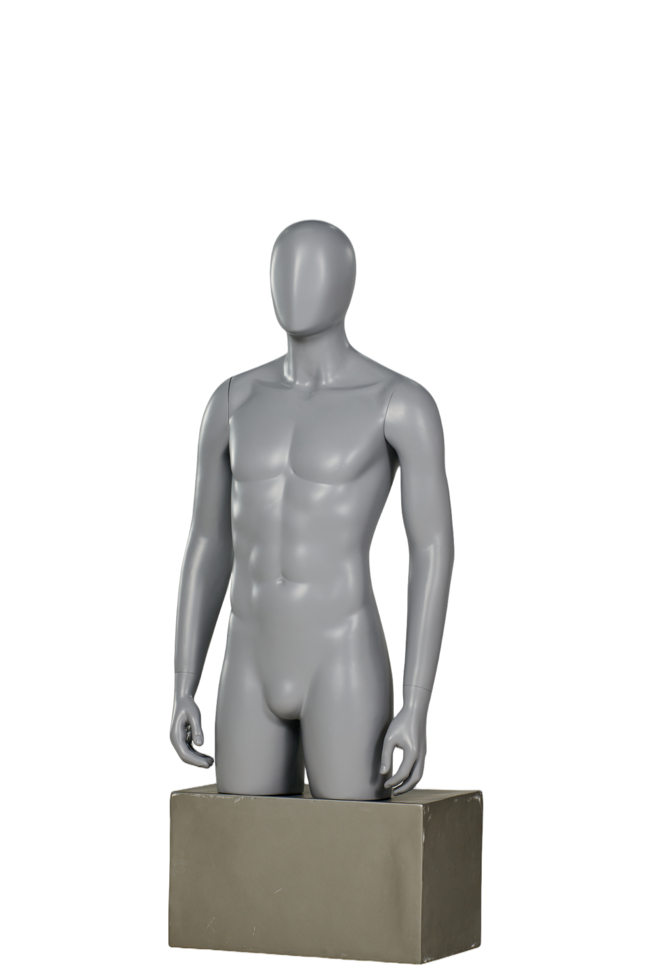 Manequim masculino com parte superior do corpo e braços