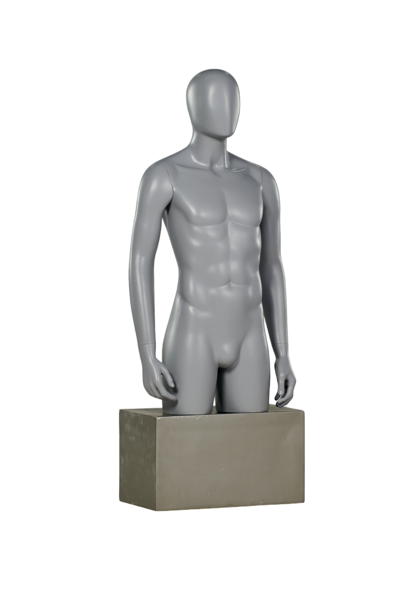 Manequim masculino com parte superior do corpo e braços