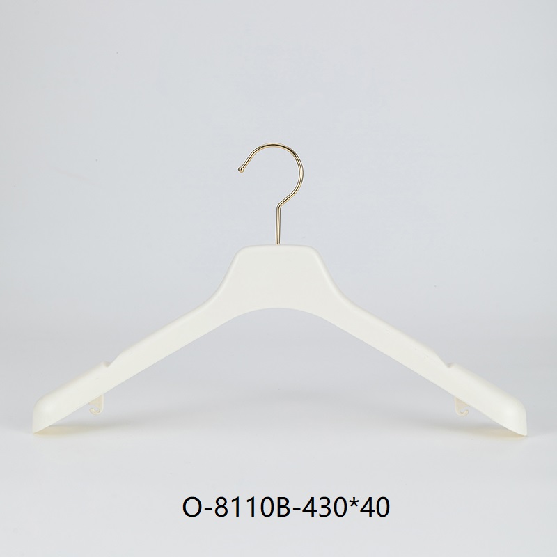 Classic Cream Tilted-Shoulder Suit Hanger