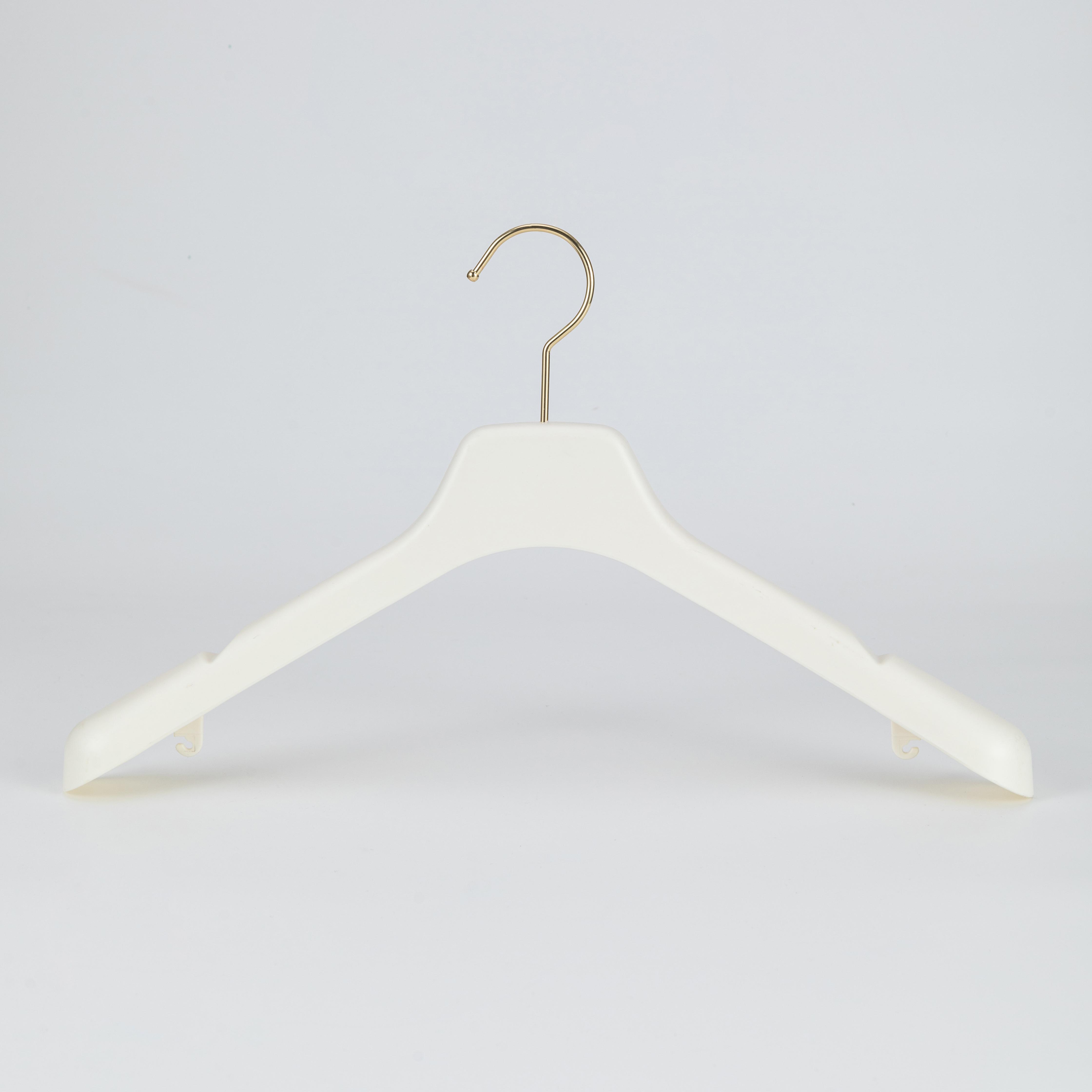 Classic Cream Tilted-Shoulder Suit Hanger