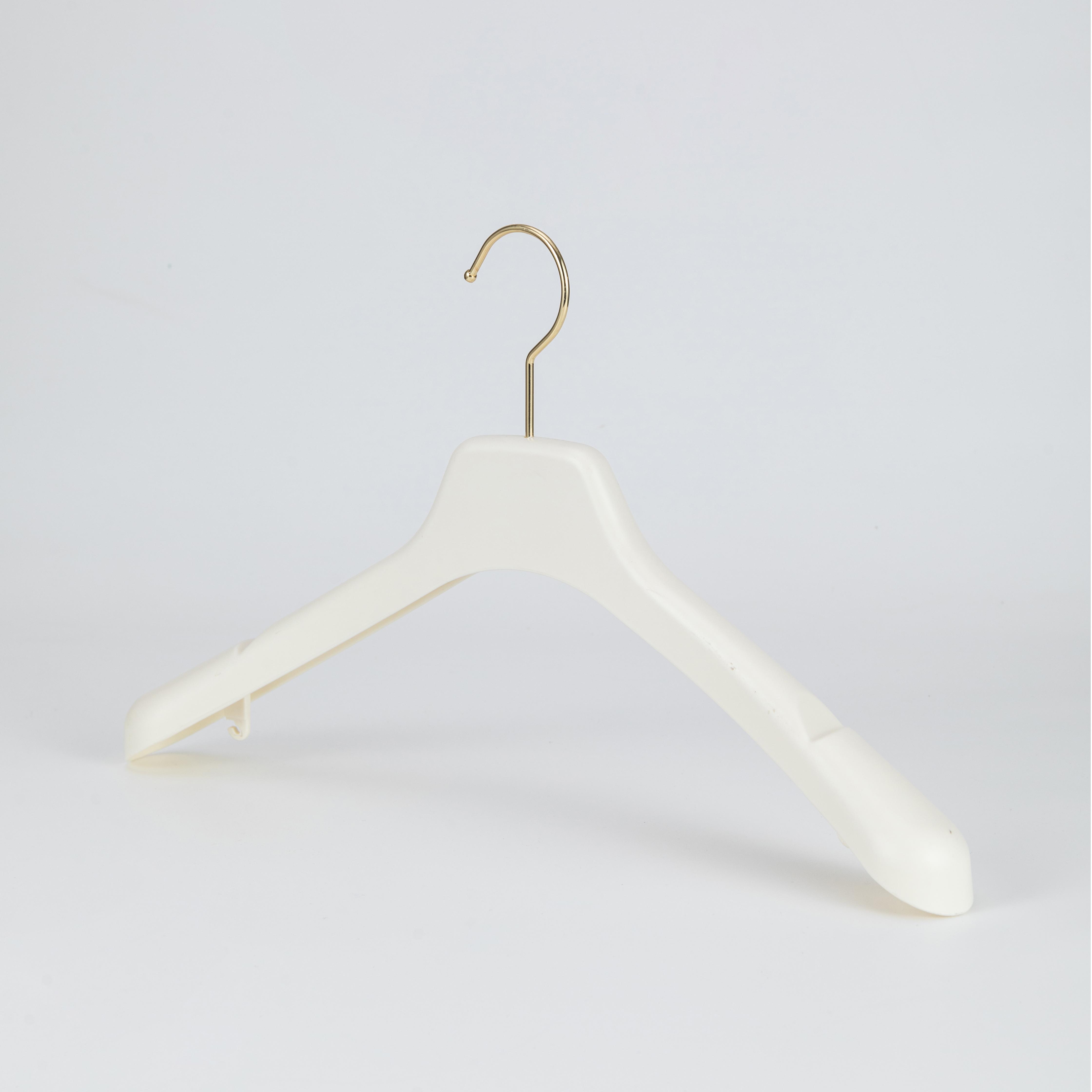 Classic Cream Tilted-Shoulder Suit Hanger