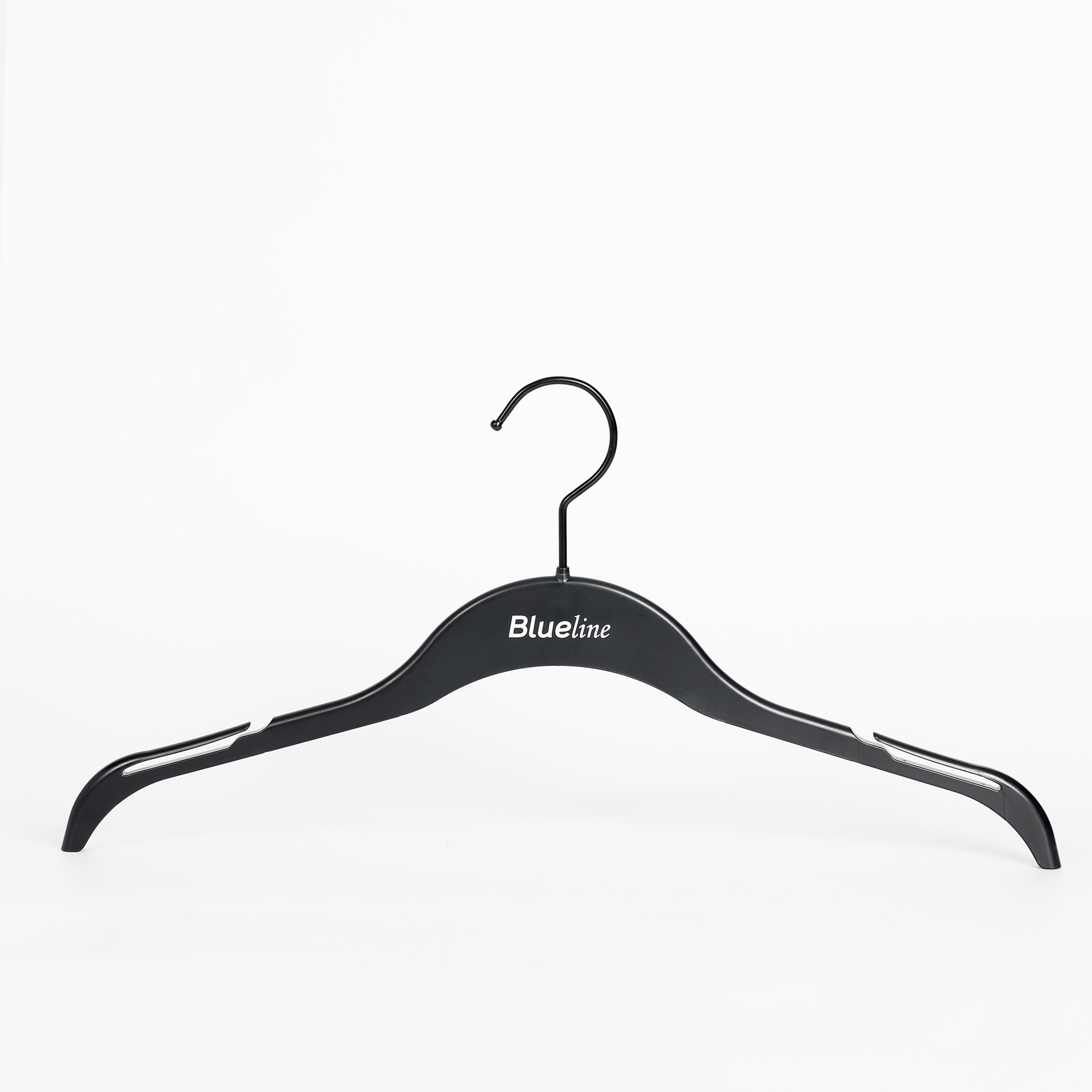 Elegant Black Contoured Clothing Hanger