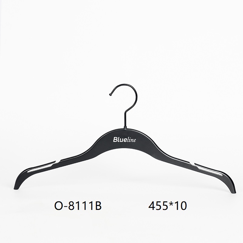 Elegant Black Contoured Clothing Hanger