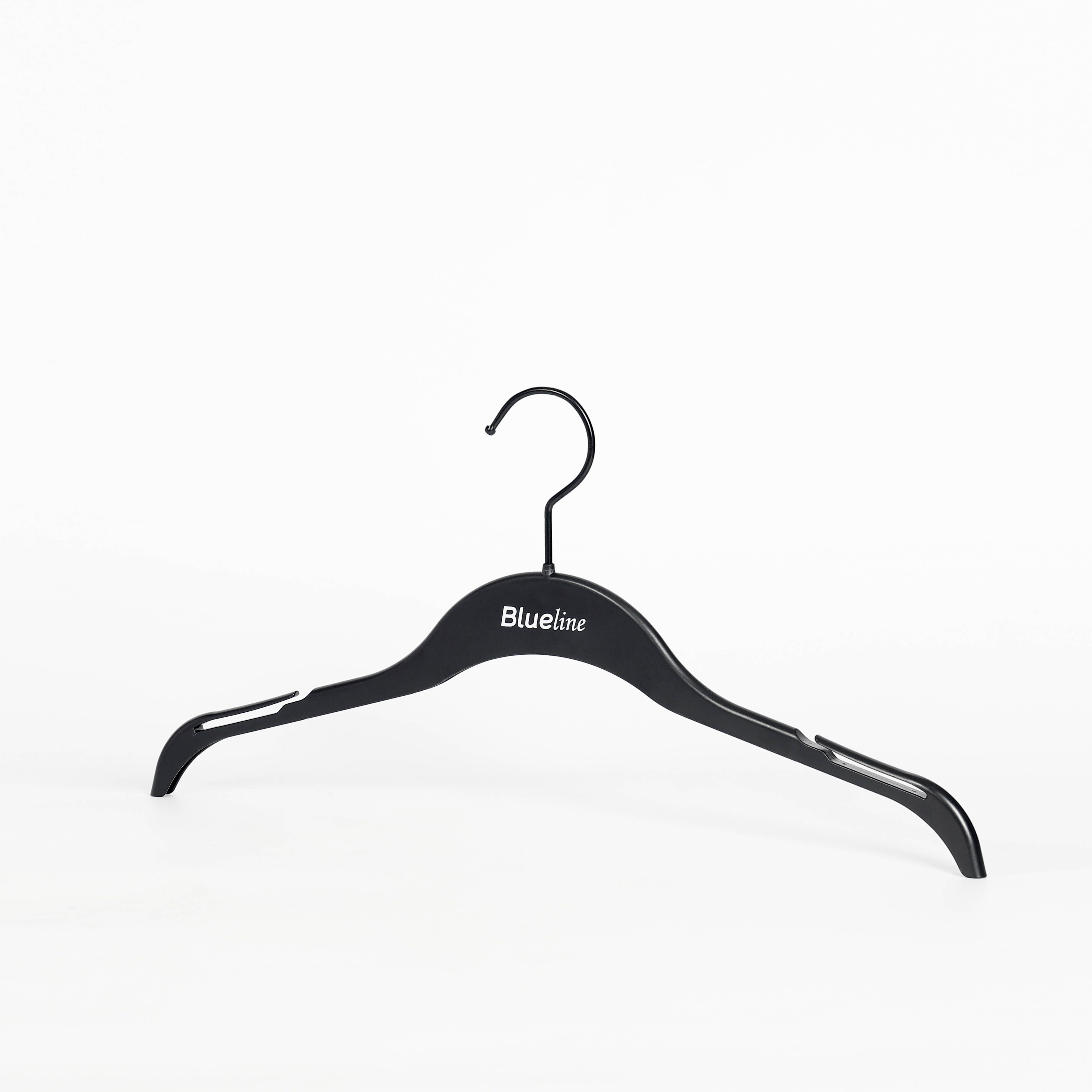 Elegant Black Contoured Clothing Hanger