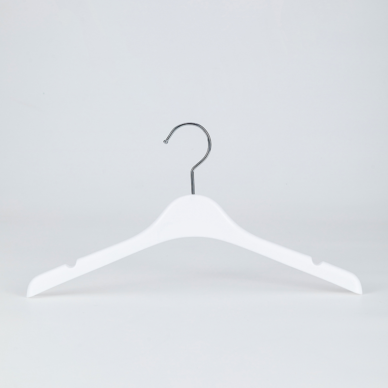 Minimalist White Sloping-Shoulder Garment Hanger