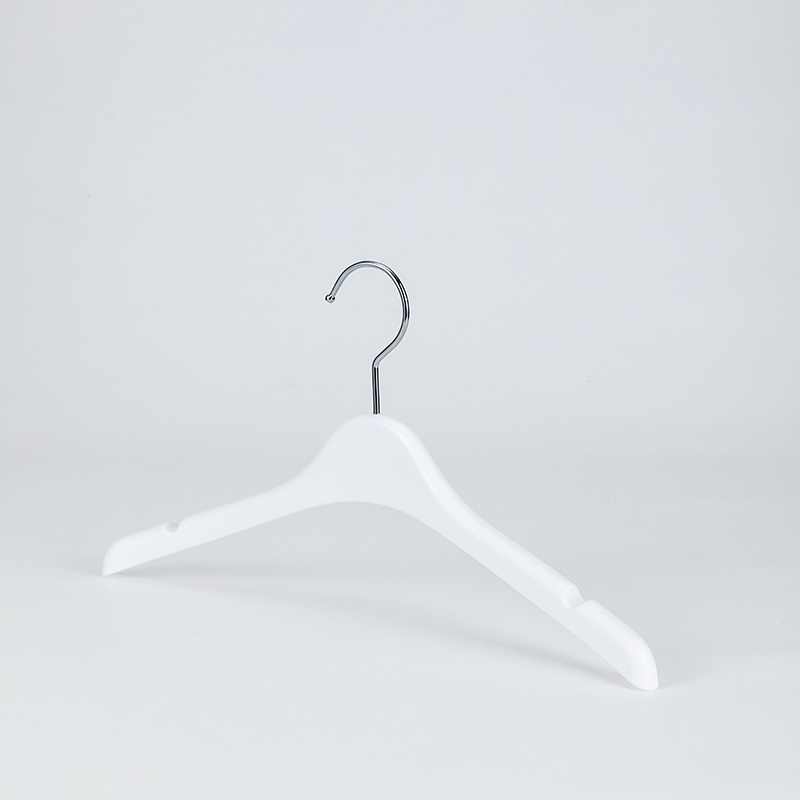Minimalist White Sloping-Shoulder Garment Hanger