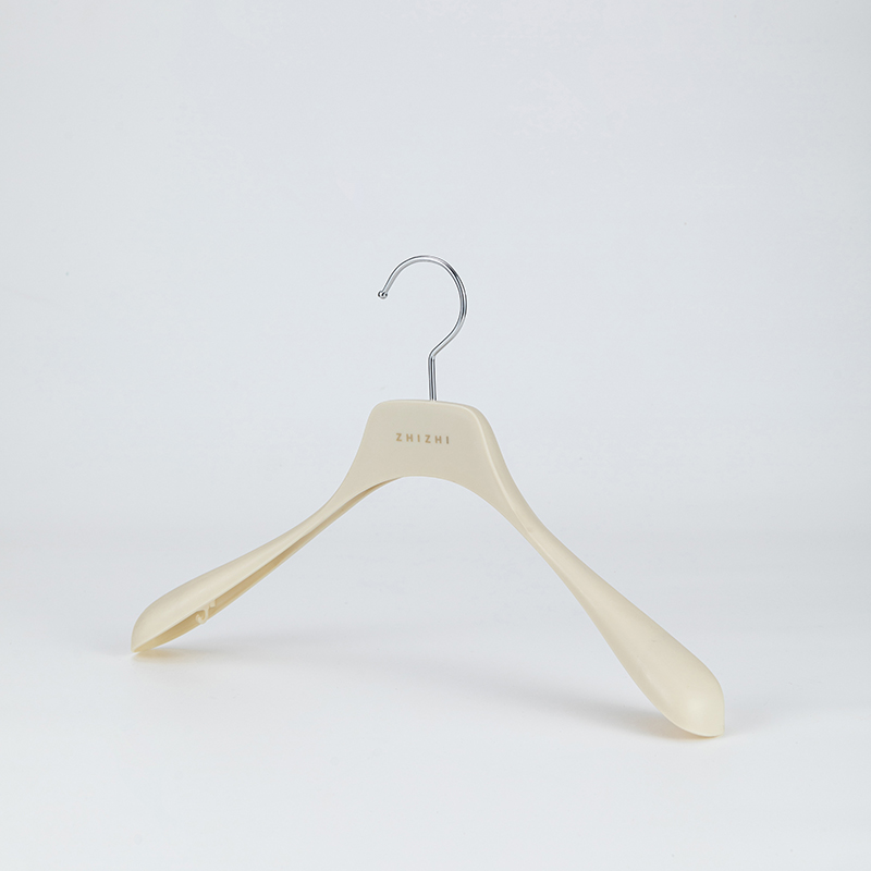 Cream-Tone Contoured Wide-Shoulder Jacket Hanger