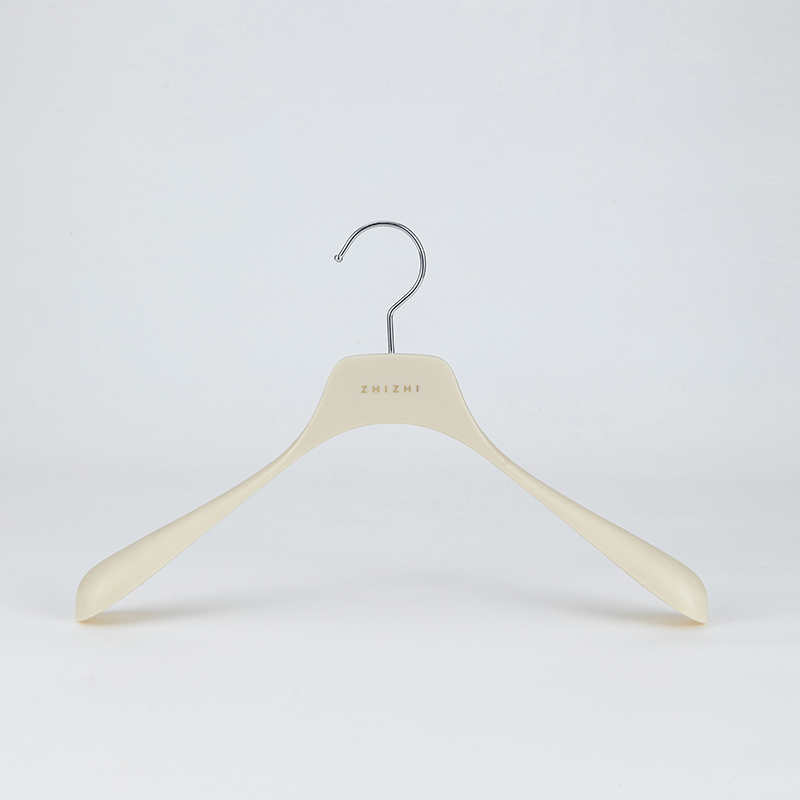 Cream-Tone Contoured Wide-Shoulder Jacket Hanger