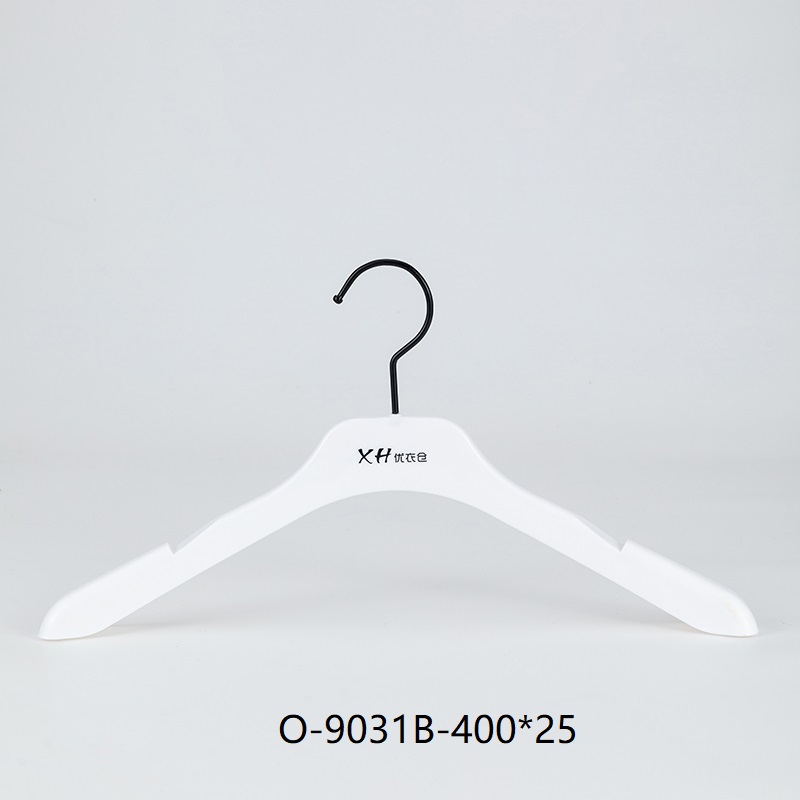White Clothes Hanger with Shoulder Slots
