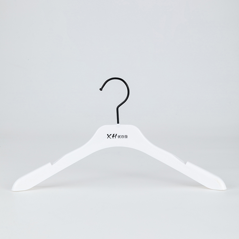 White Clothes Hanger with Shoulder Slots