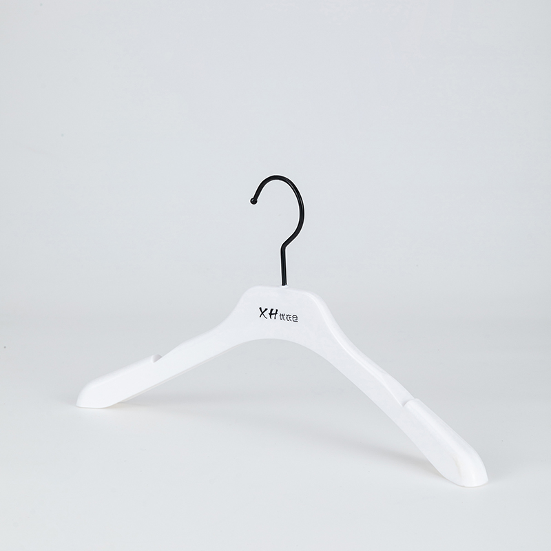 White Clothes Hanger with Shoulder Slots