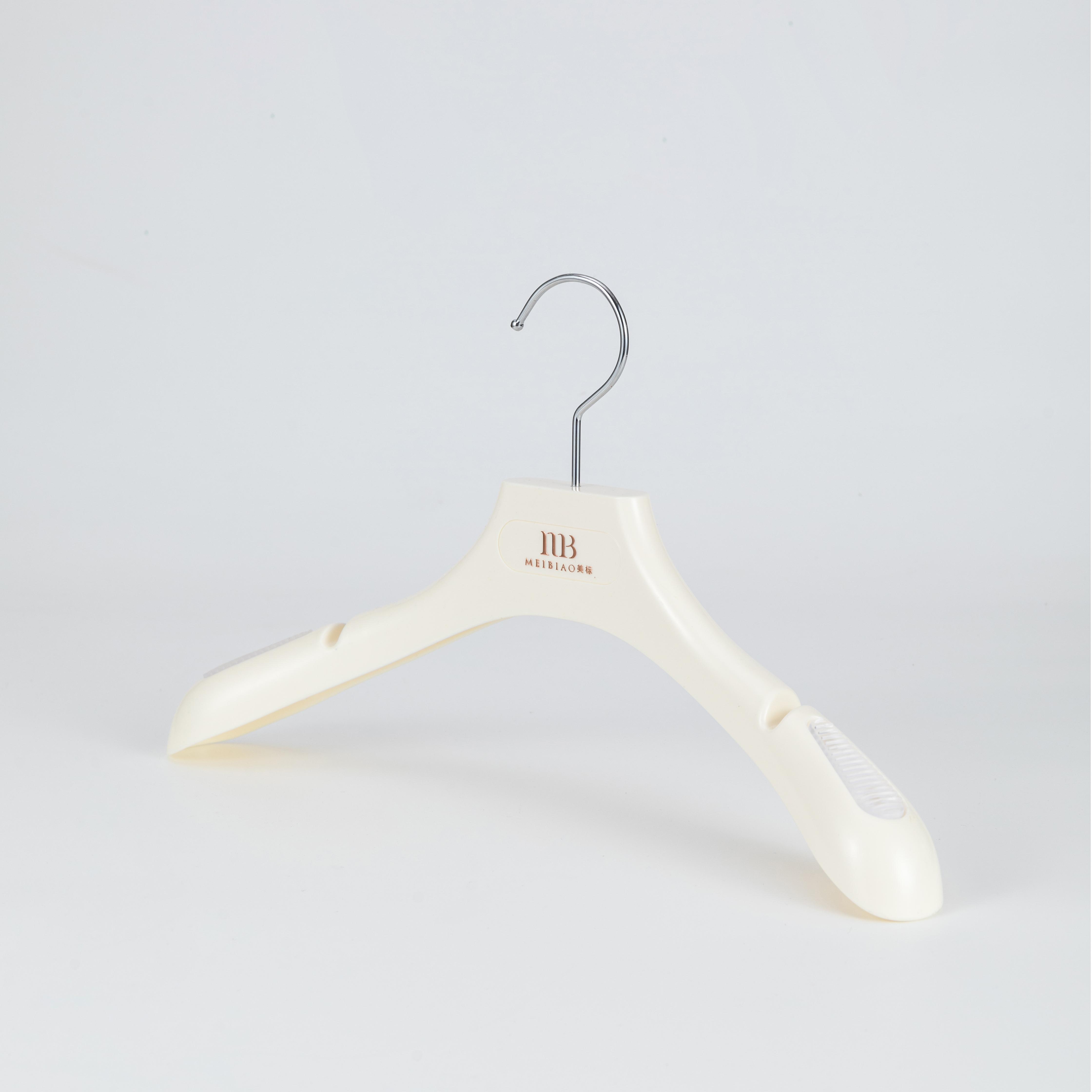 Off-White Anti-Slip Wide Shoulder Plastic Hanger with Logo