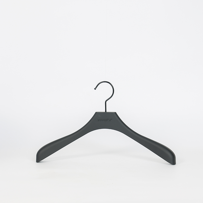 Premium Matte Black Wide Shoulder Hanger for Suits and Jackets