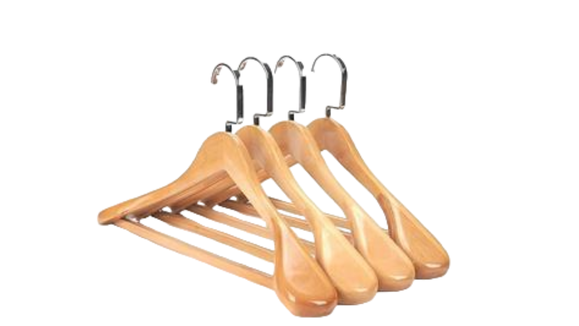 Wide Shoulder Wooden Hangers