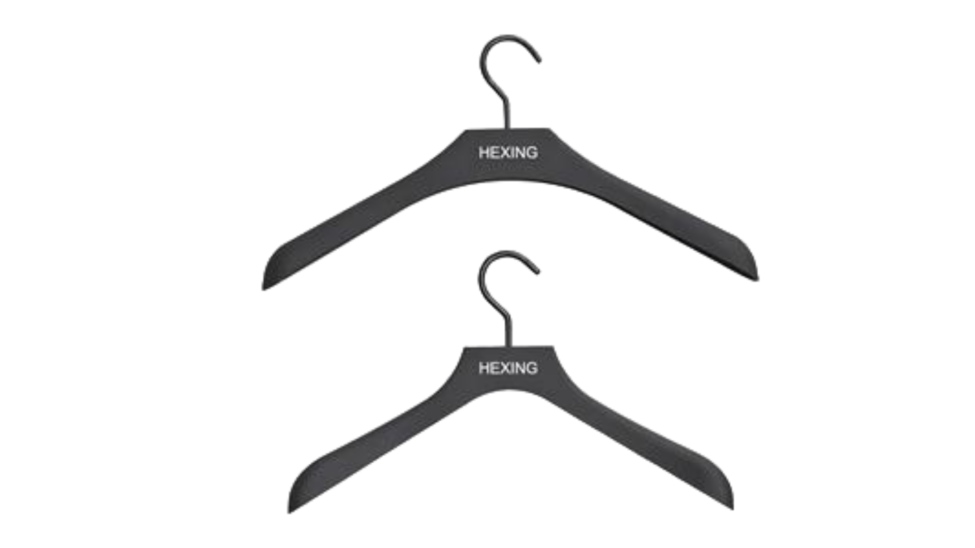 white plastic hangers