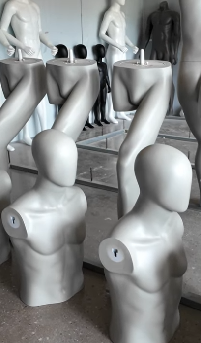 A batch of freshly produced model parts is waiting to be assembled