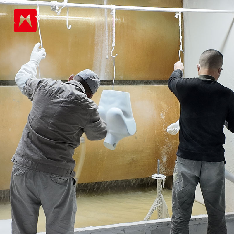 Spray and skill unite, giving each mannequin its final life